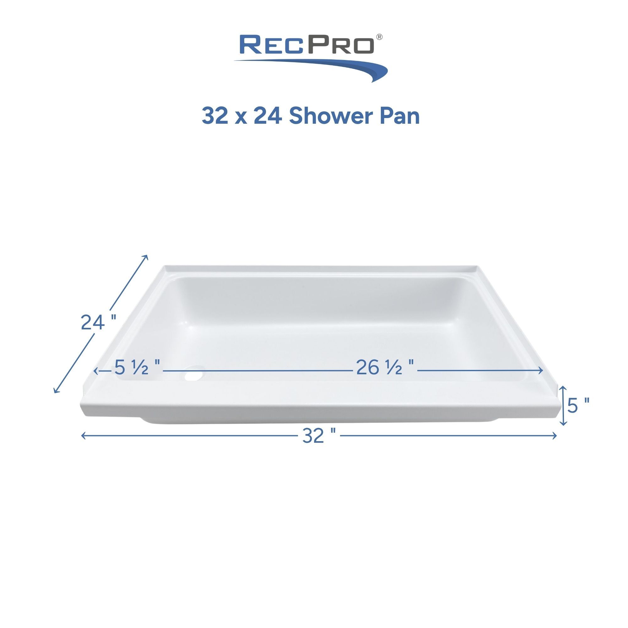 32 x 24 Shower Pan Measurements 
