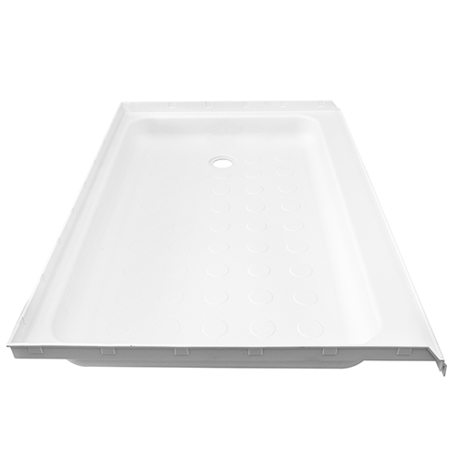 Shower pan with right drain