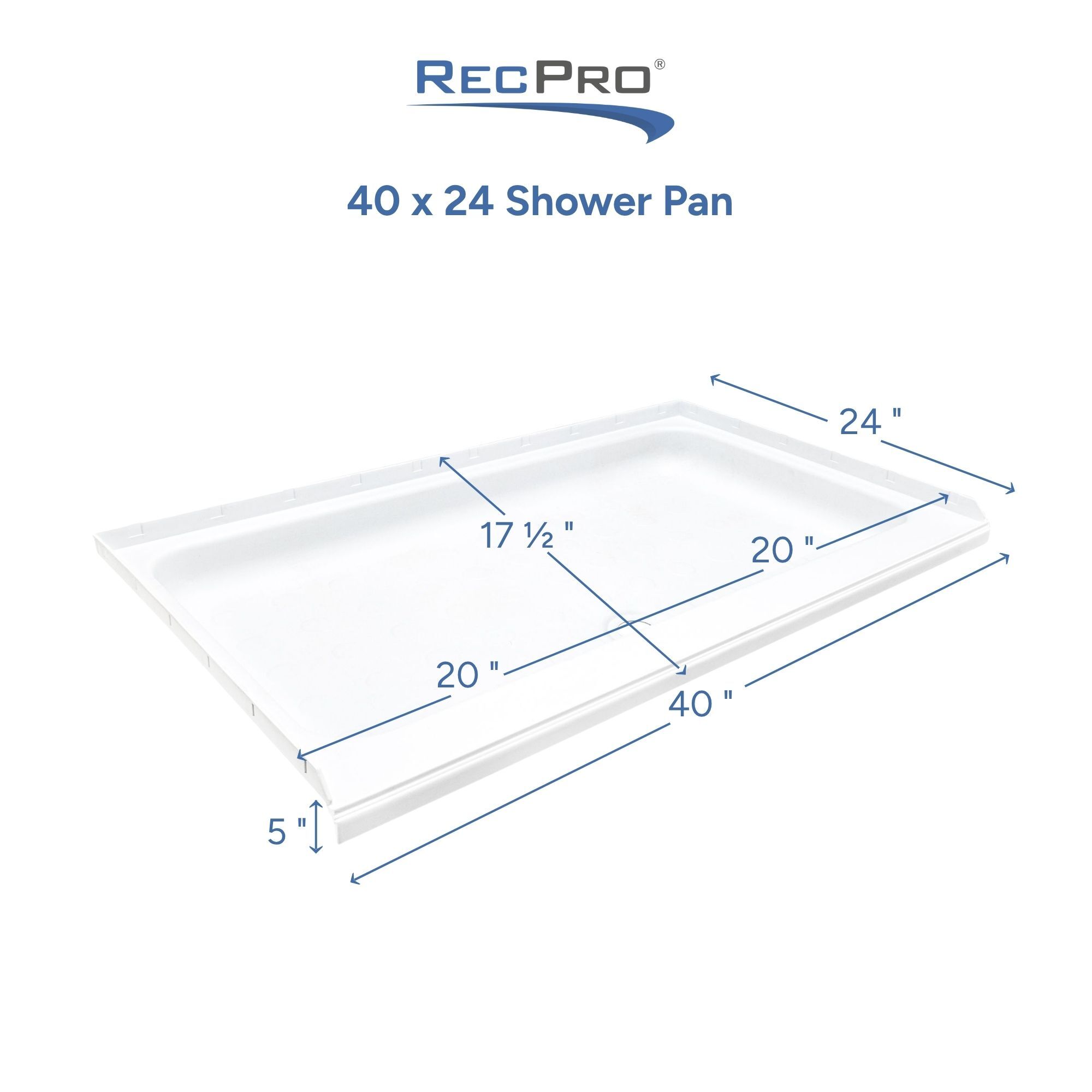 40 x 24 Shower Pan Measurements 