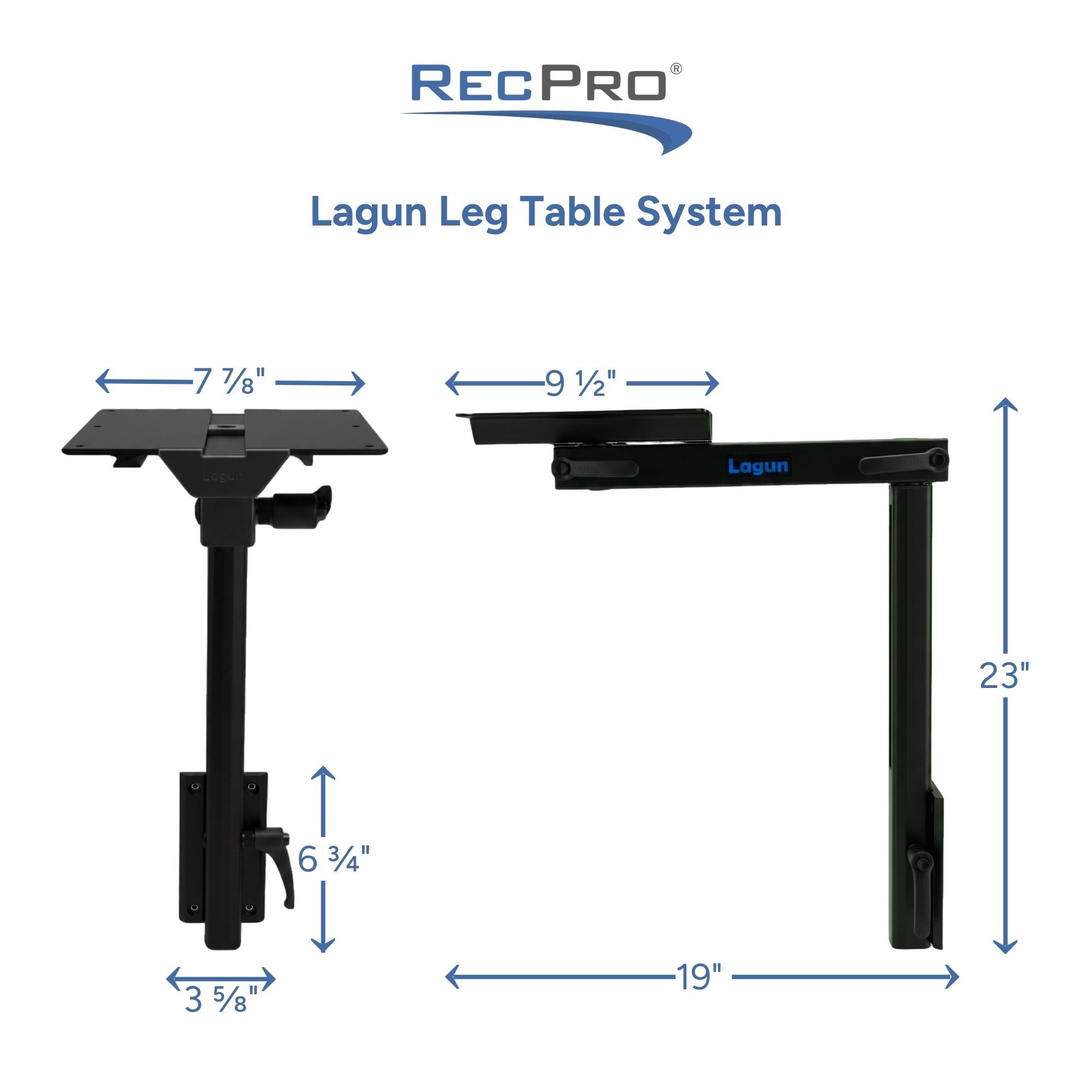 Lagun Leg Table System Measurements Lagun Leg Table System Measurements