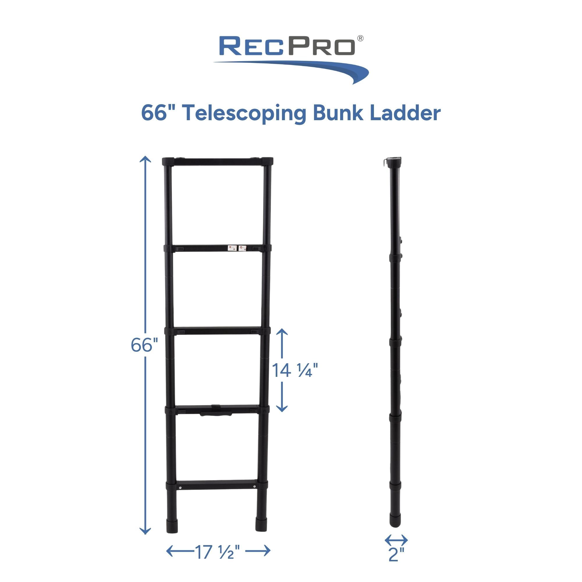 66" Telescoping Bunk Ladder Measurements 66" Telescoping Bunk Ladder Measurements