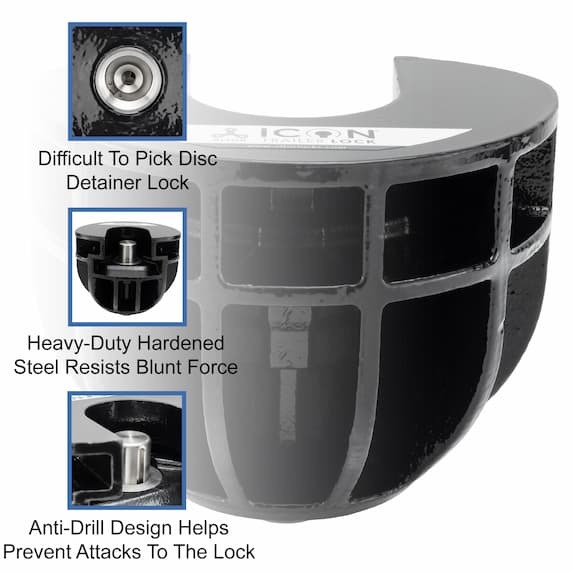 difficult to pick disc detainer lock, heavy duty steel, anti drill design