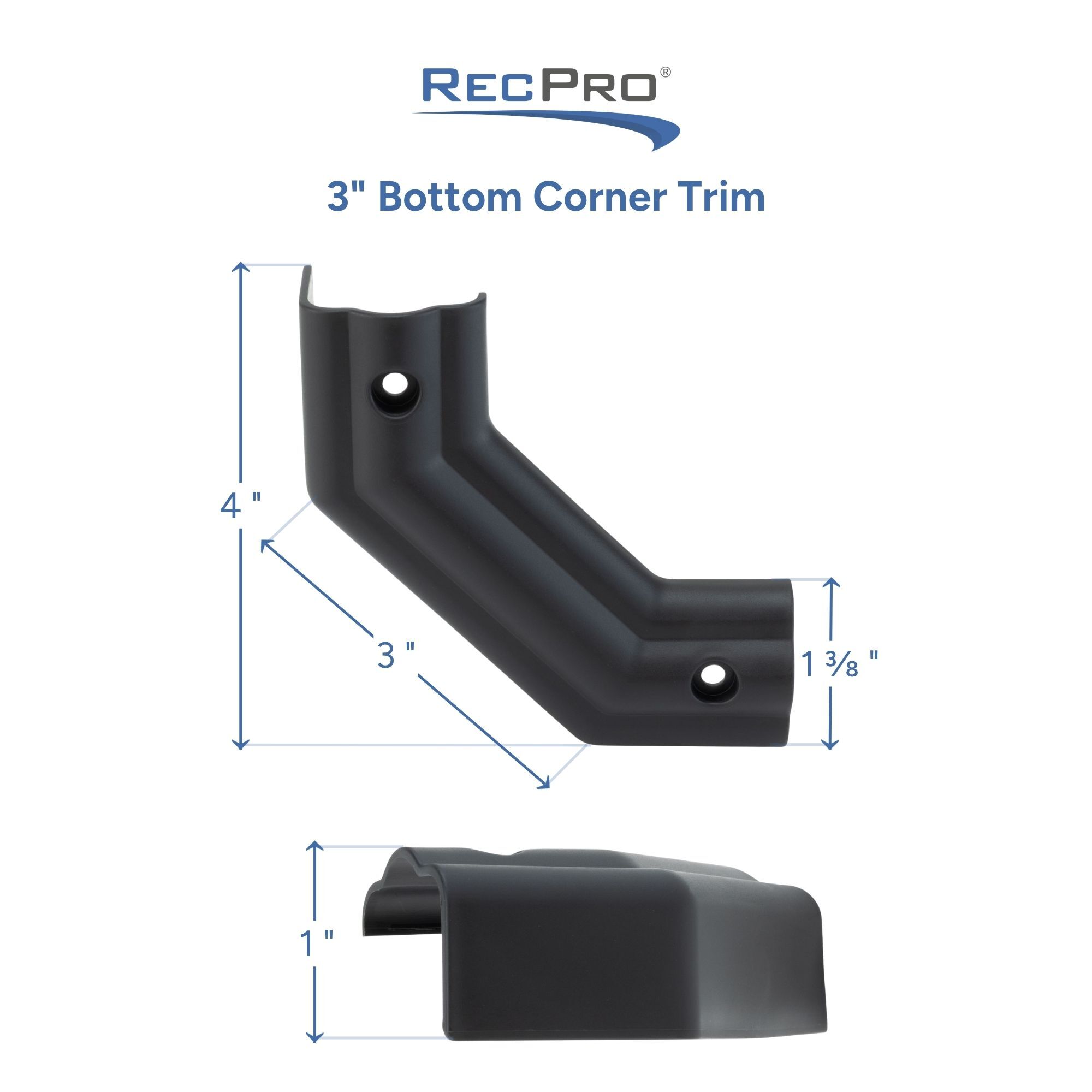 3" Bottom Corner Trim Measurements 3" Bottom Corner Trim Measurements