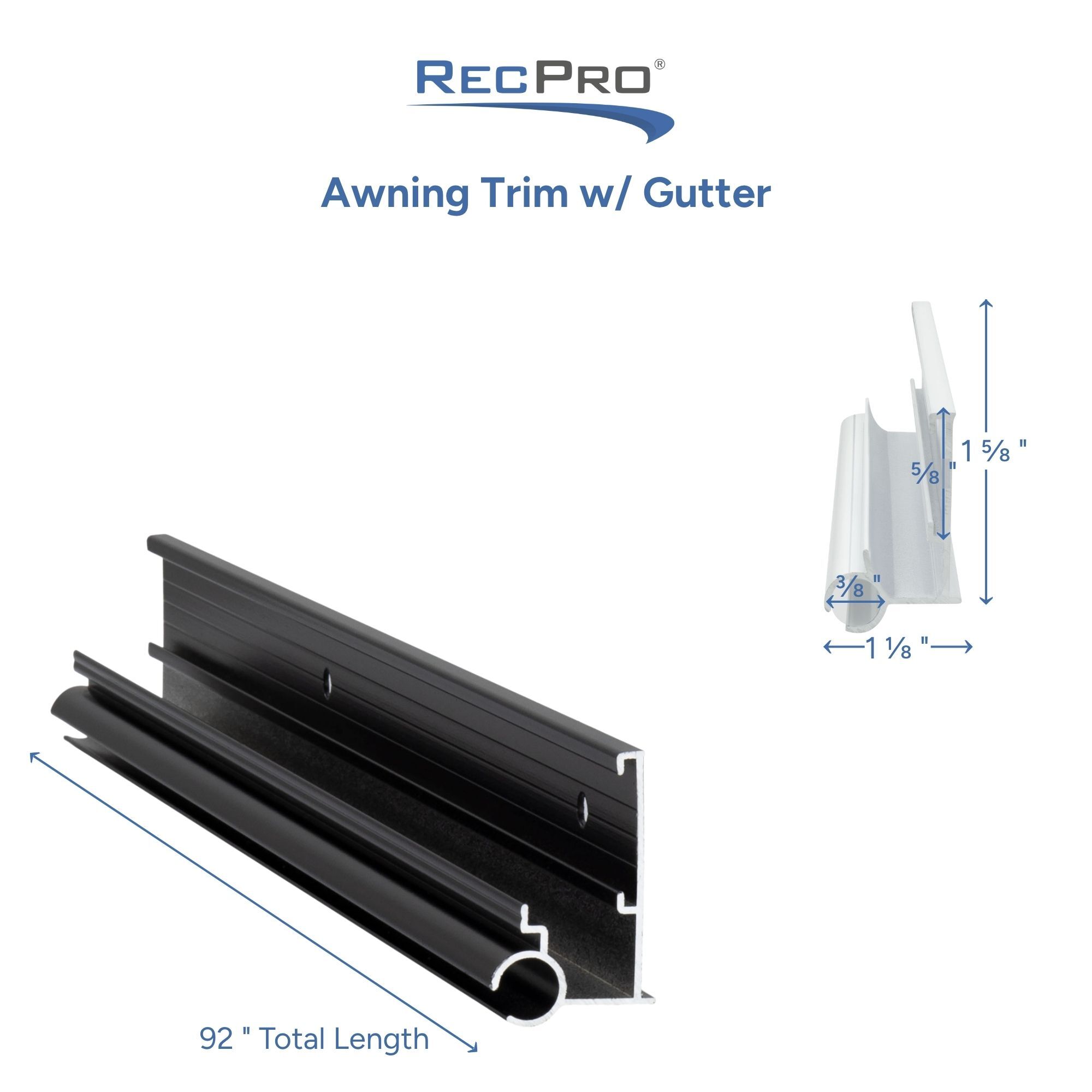 Awning Trim w/ Gutter Measurements Awning Trim w/ Gutter Measurements