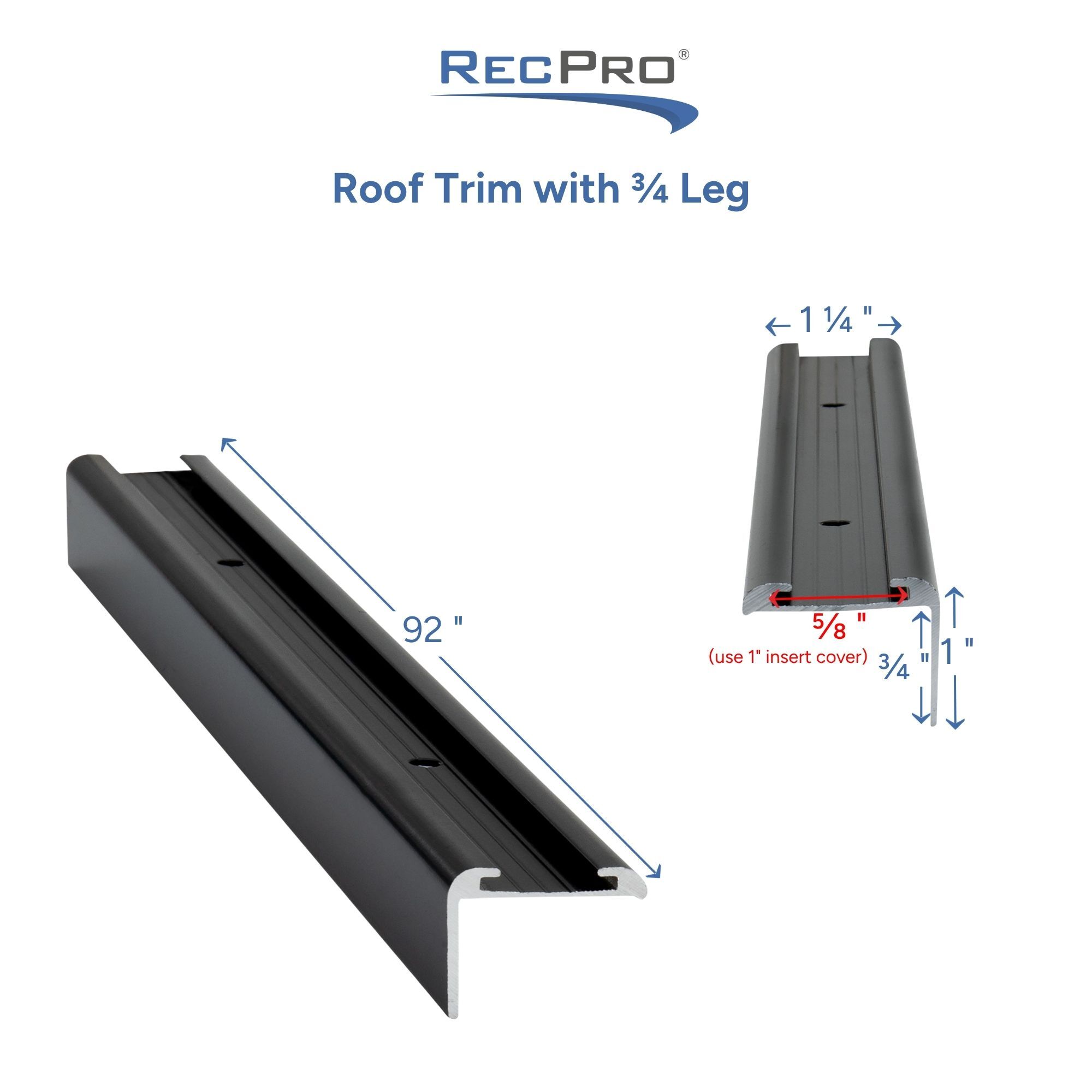 Roof Trim with 3/4 Leg Measurements Roof Trim with 3/4 Leg Measurements