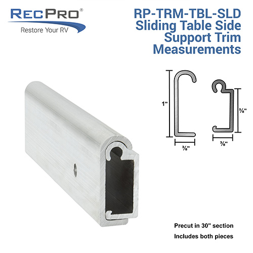 RV Aluminum Table Support Trim Mill Finish