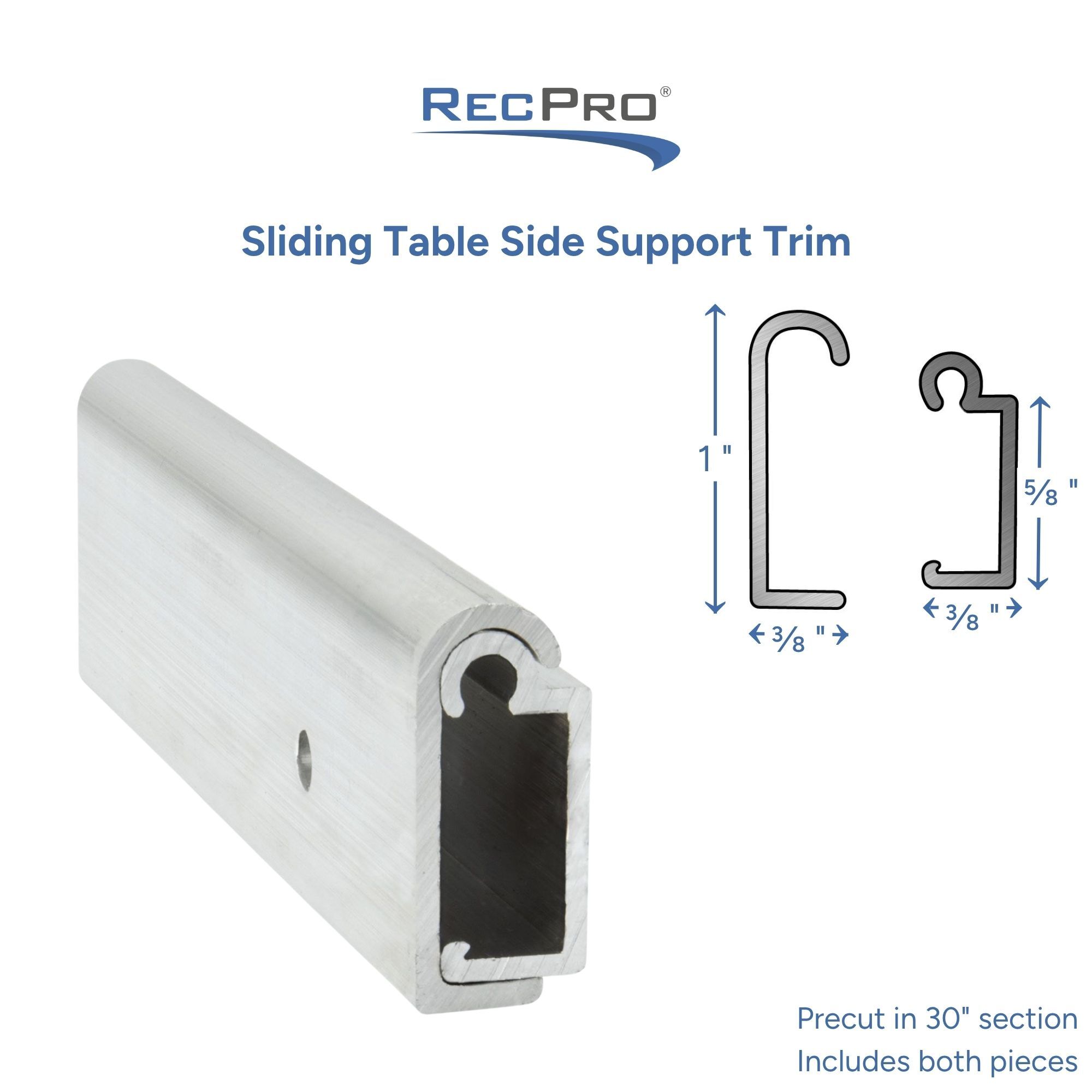 Sliding Table Side Support Trim Measurements Sliding Table Side Support Trim Measurements