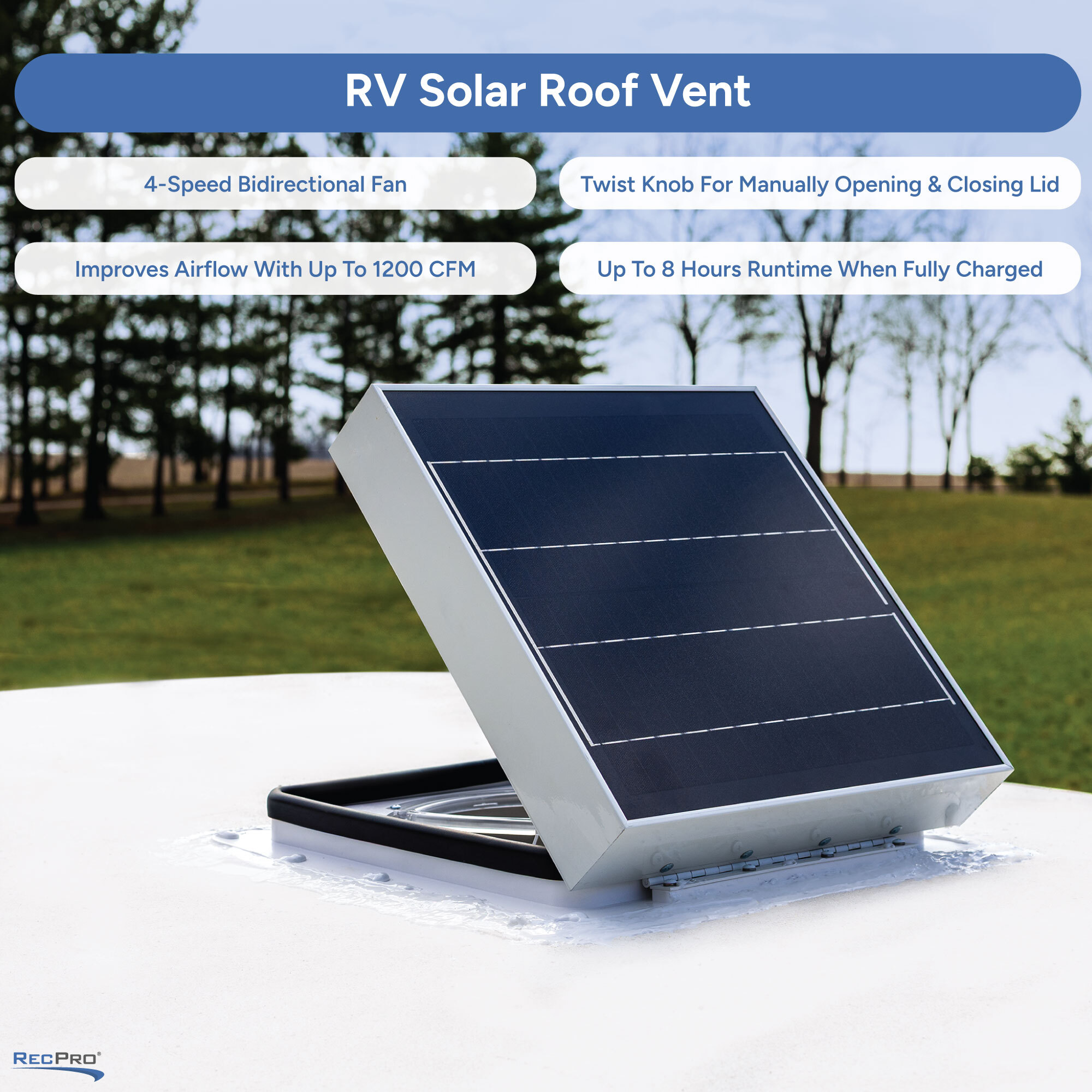 RV Solar Roof Vent Infographic 