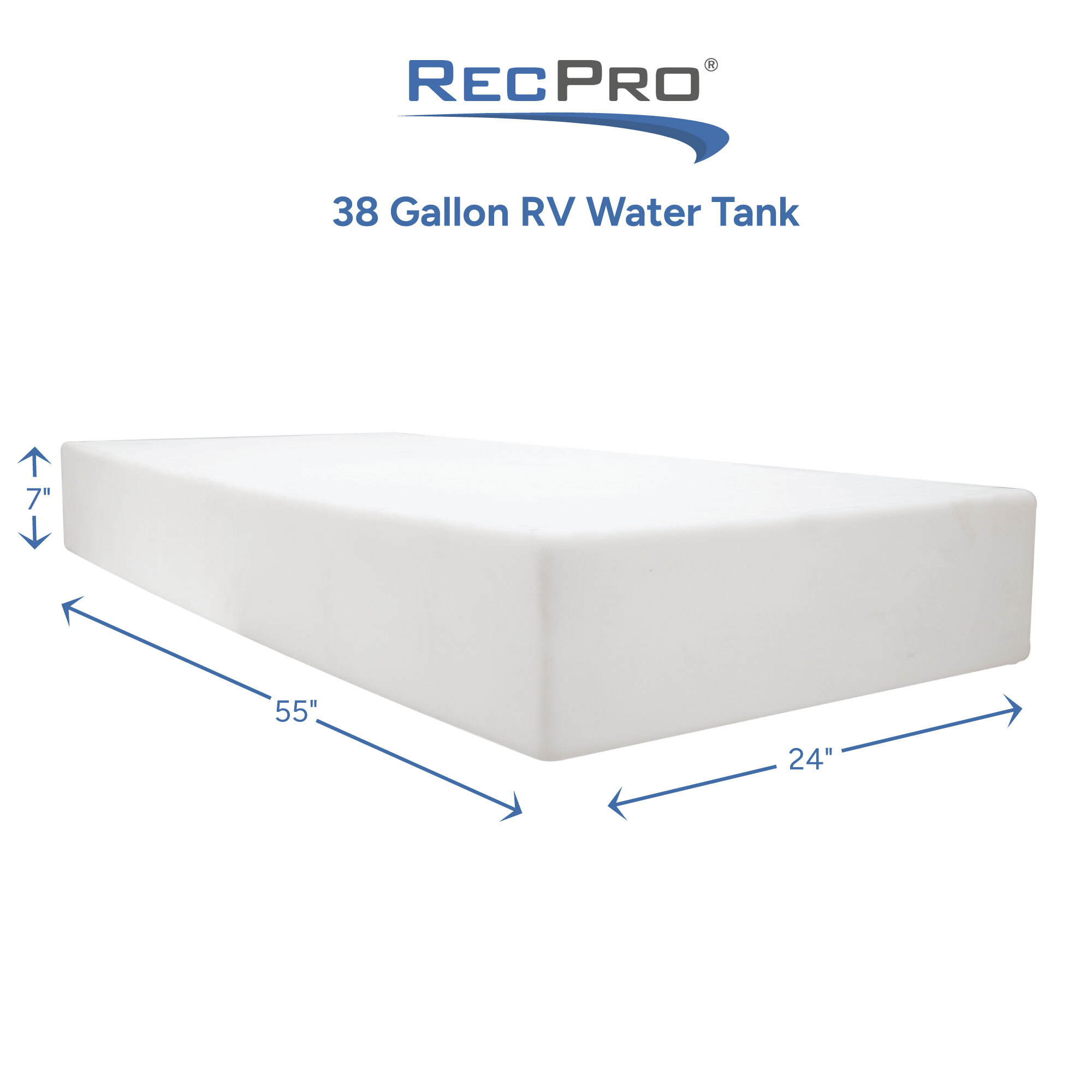 38 Gallon RV Water Tank Measurements