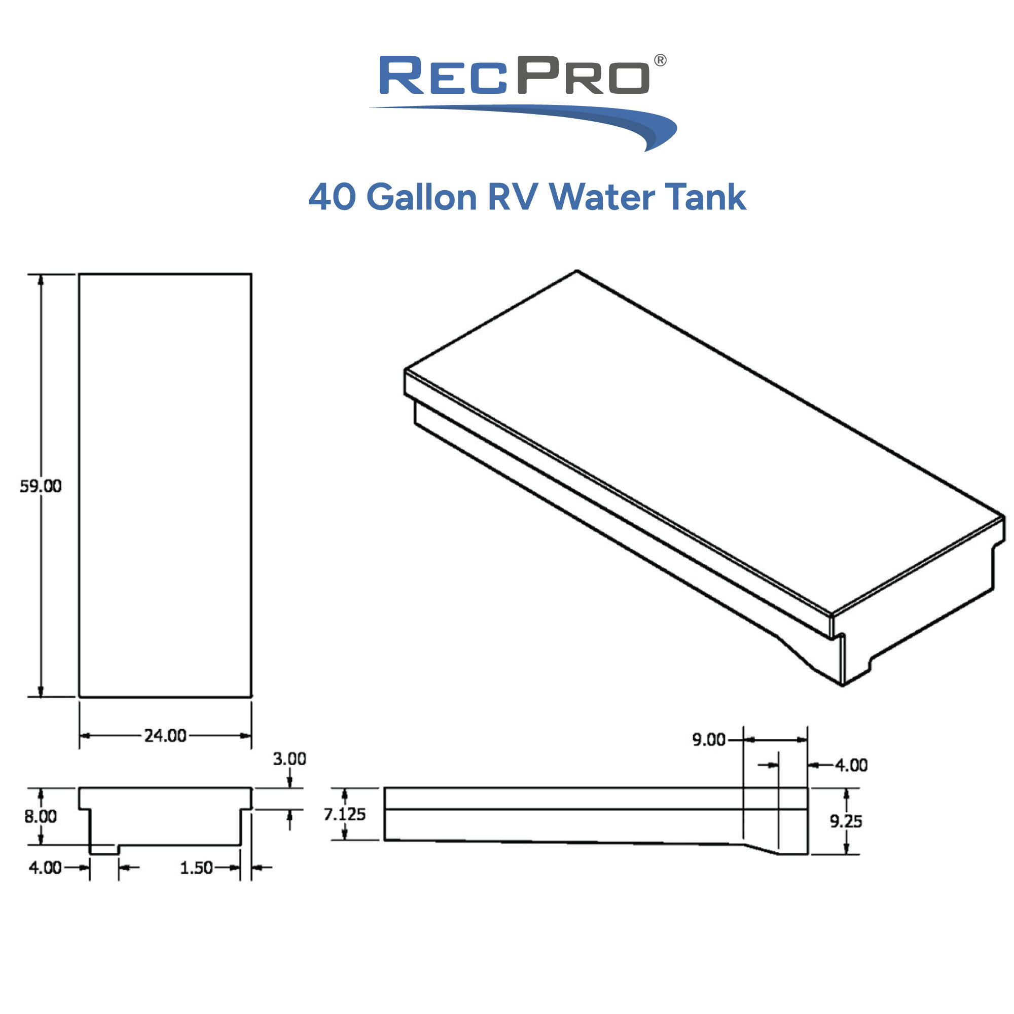 40 Gallon RV Water Tank Measurements 40 Gallon RV Water Tank Measurements