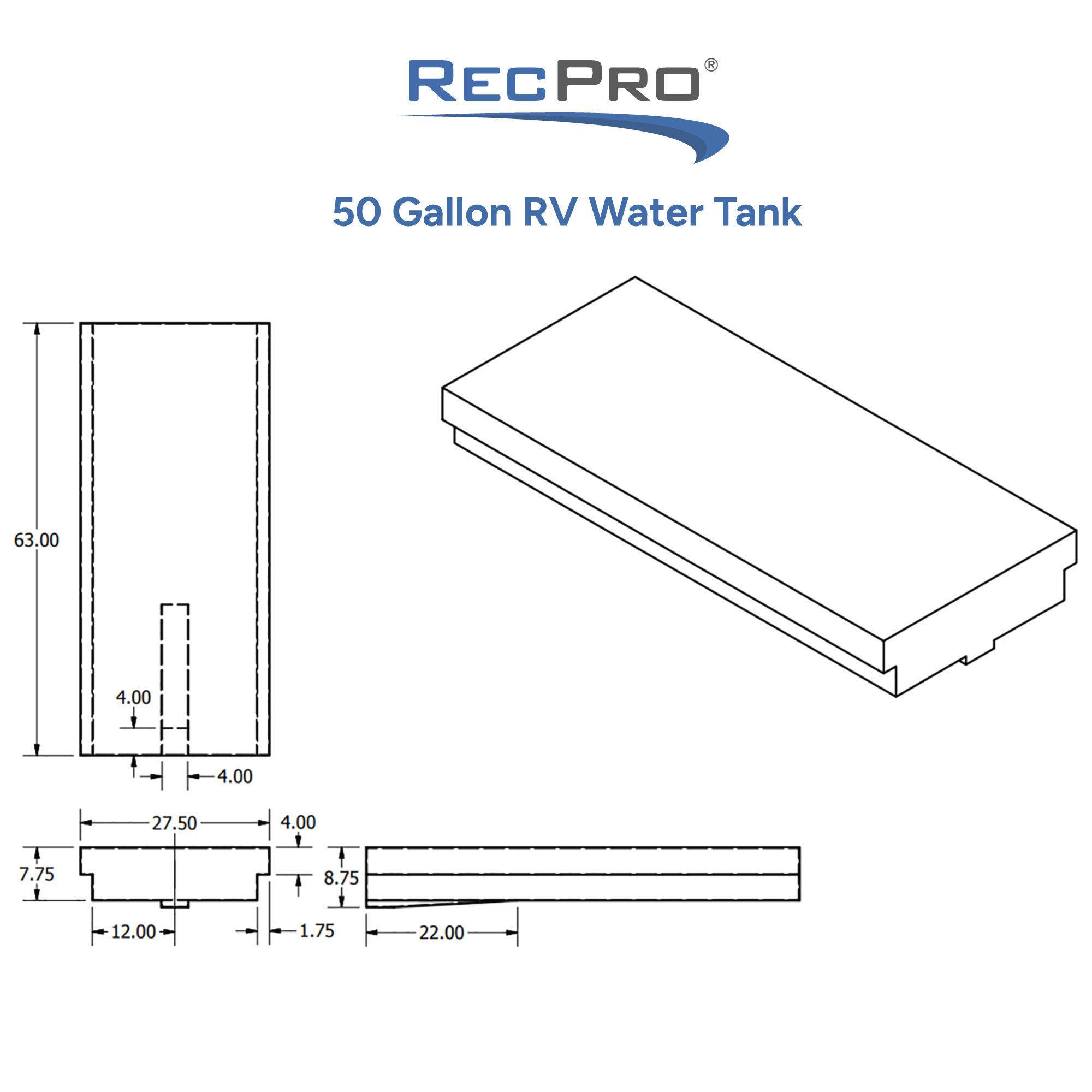 50 Gallon RV Water Tank Measurements 50 Gallon RV Water Tank Measurements
