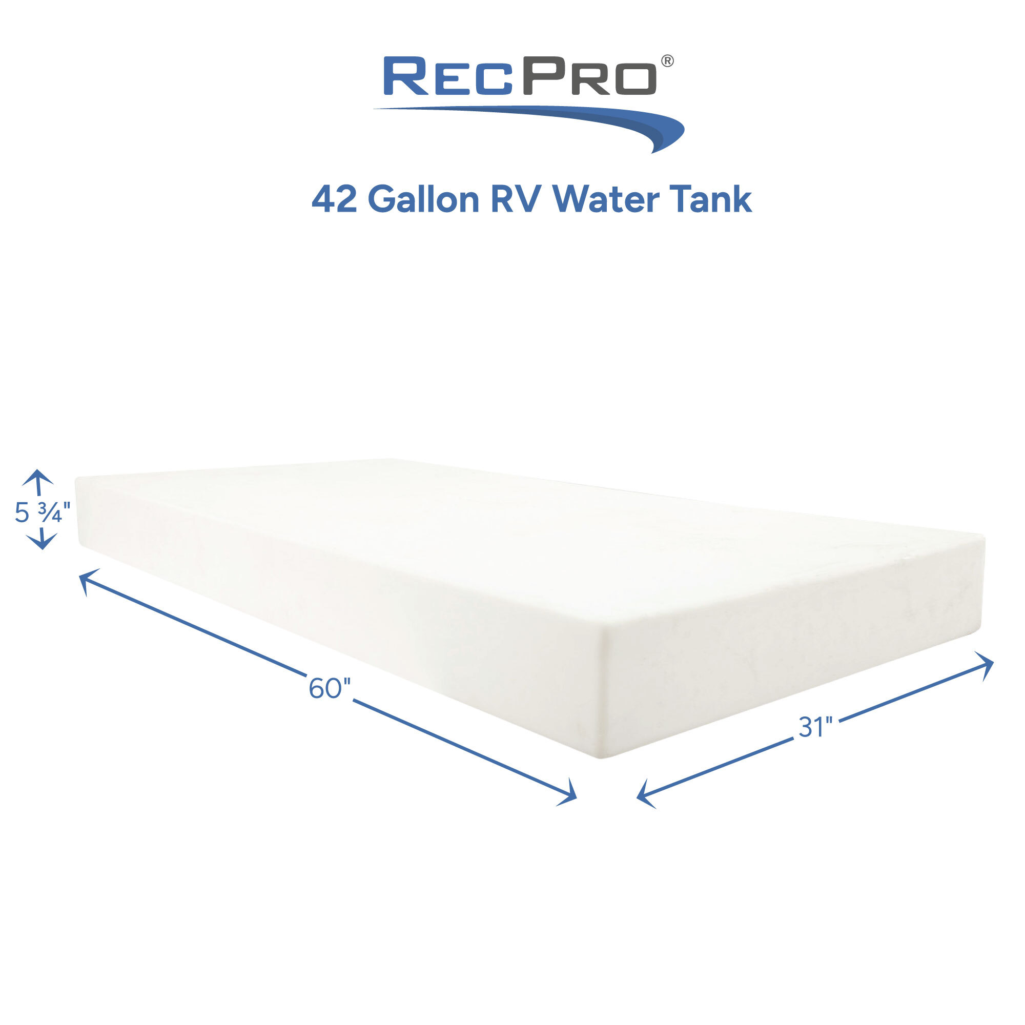 42 Gallon RV Water Tank Measurements 