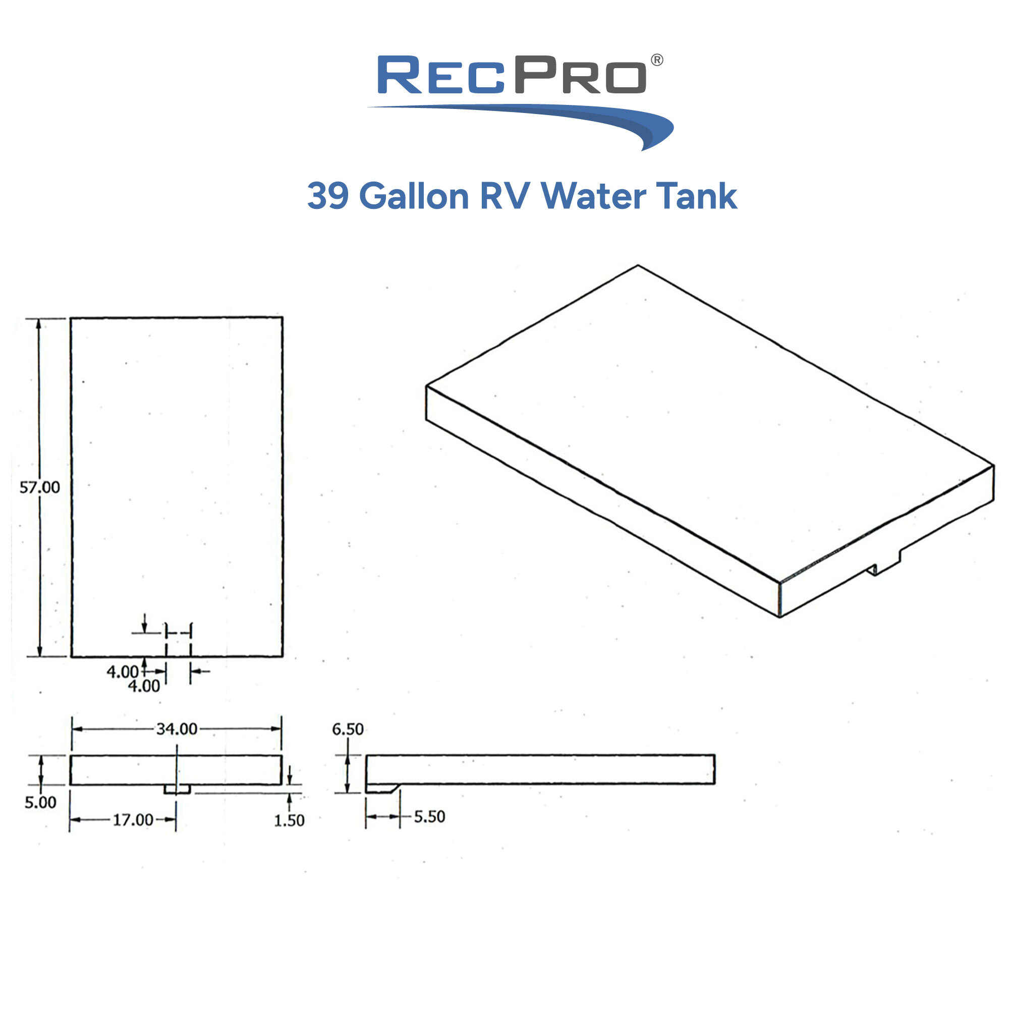 39 Gallon RV Water Tank Measurements 39 Gallon RV Water Tank Measurements