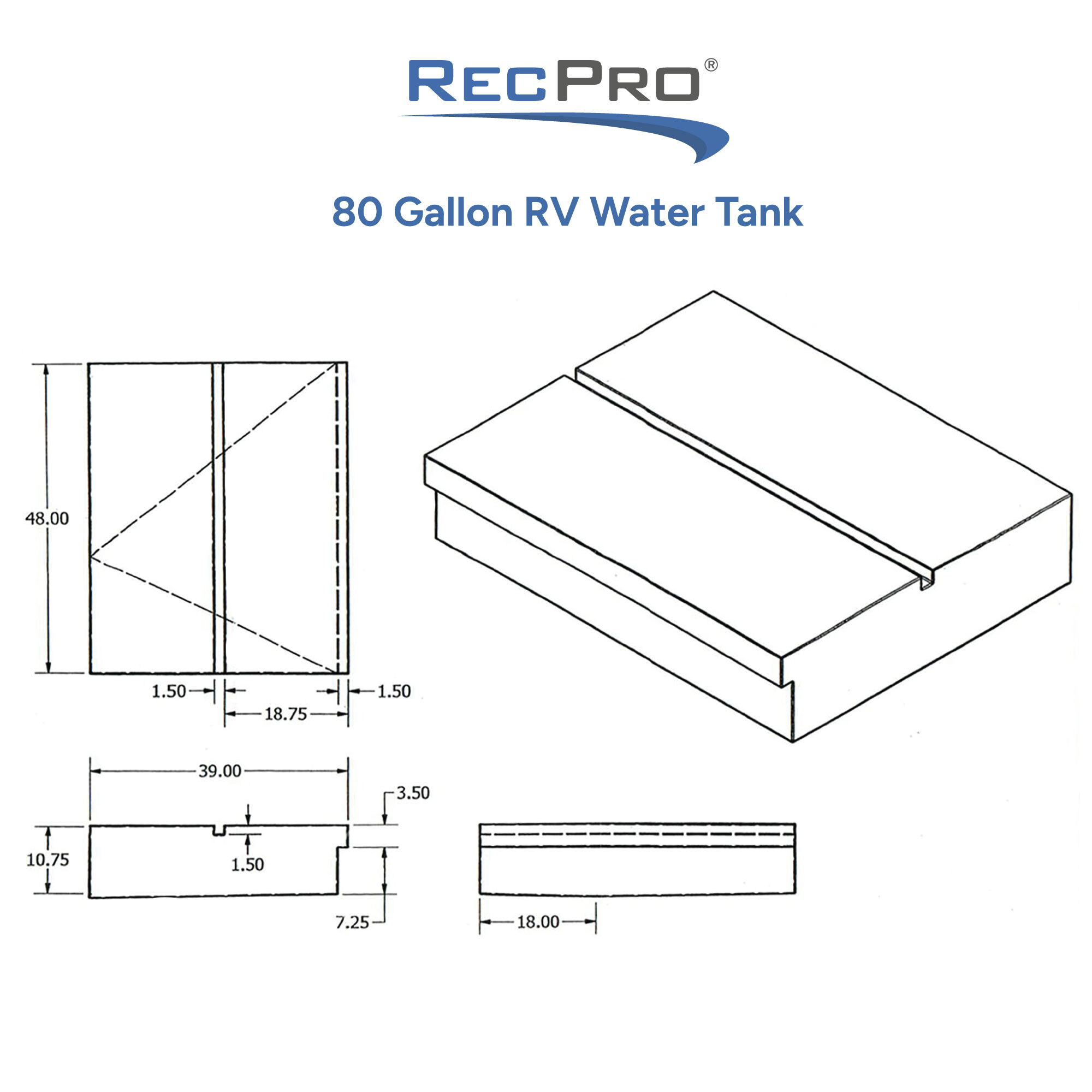 80 Gallon RV Water Tank Measurements 80 Gallon RV Water Tank Measurements
