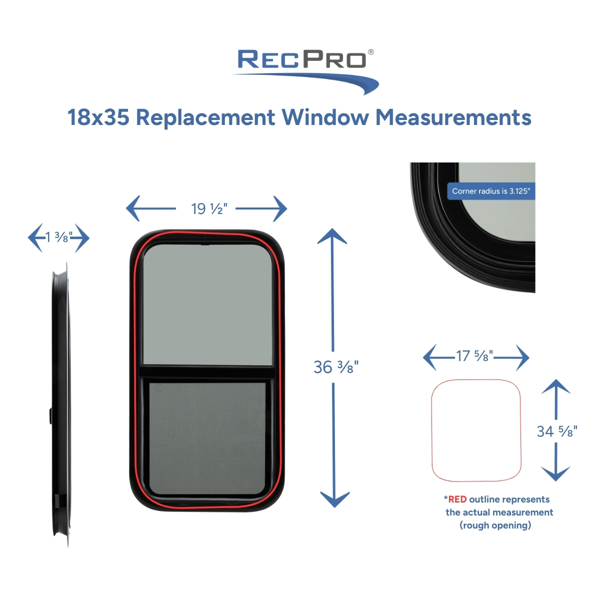 18x35 Replacement Window Measurements 18x35 Replacement Window Measurements