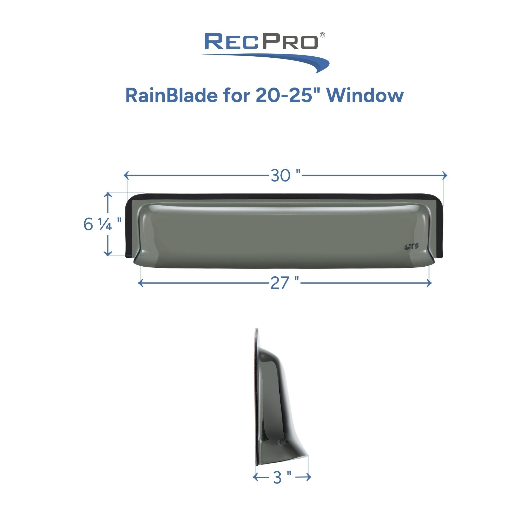 RainBlade for 20"-25" Window Measurements RainBlade for 20"-25" Window Measurements