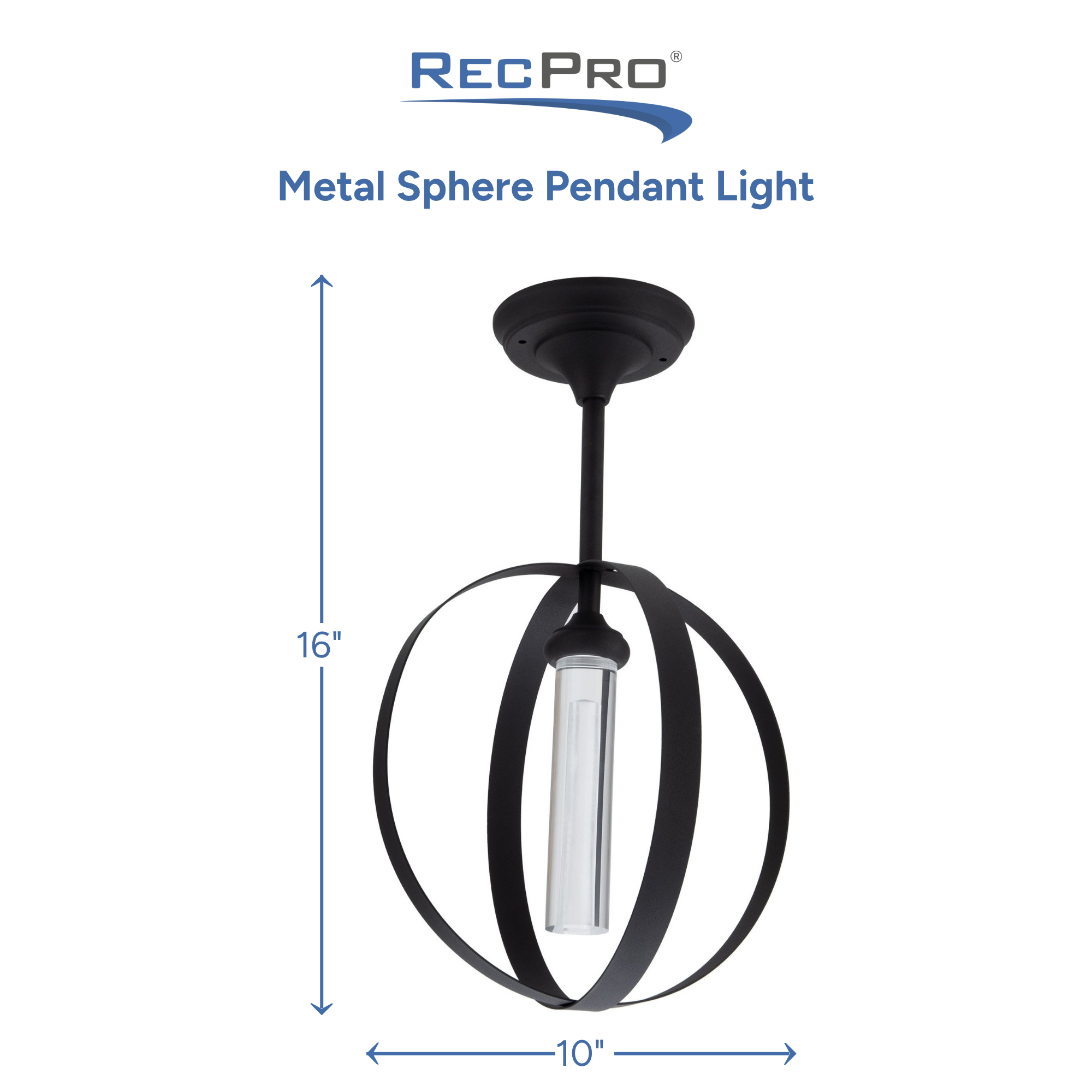 Metal Sphere Pendant Light Measurements 