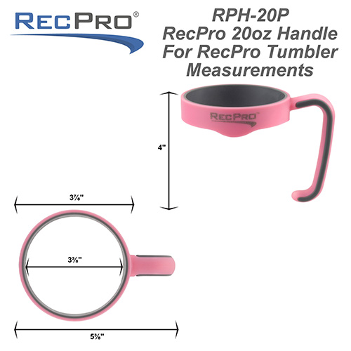 RecPro 30oz Handle for Stainless Steel Tumbler Pink