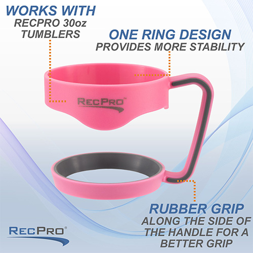 RecPro 30oz Handle for Stainless Steel Tumbler Pink - RecPro