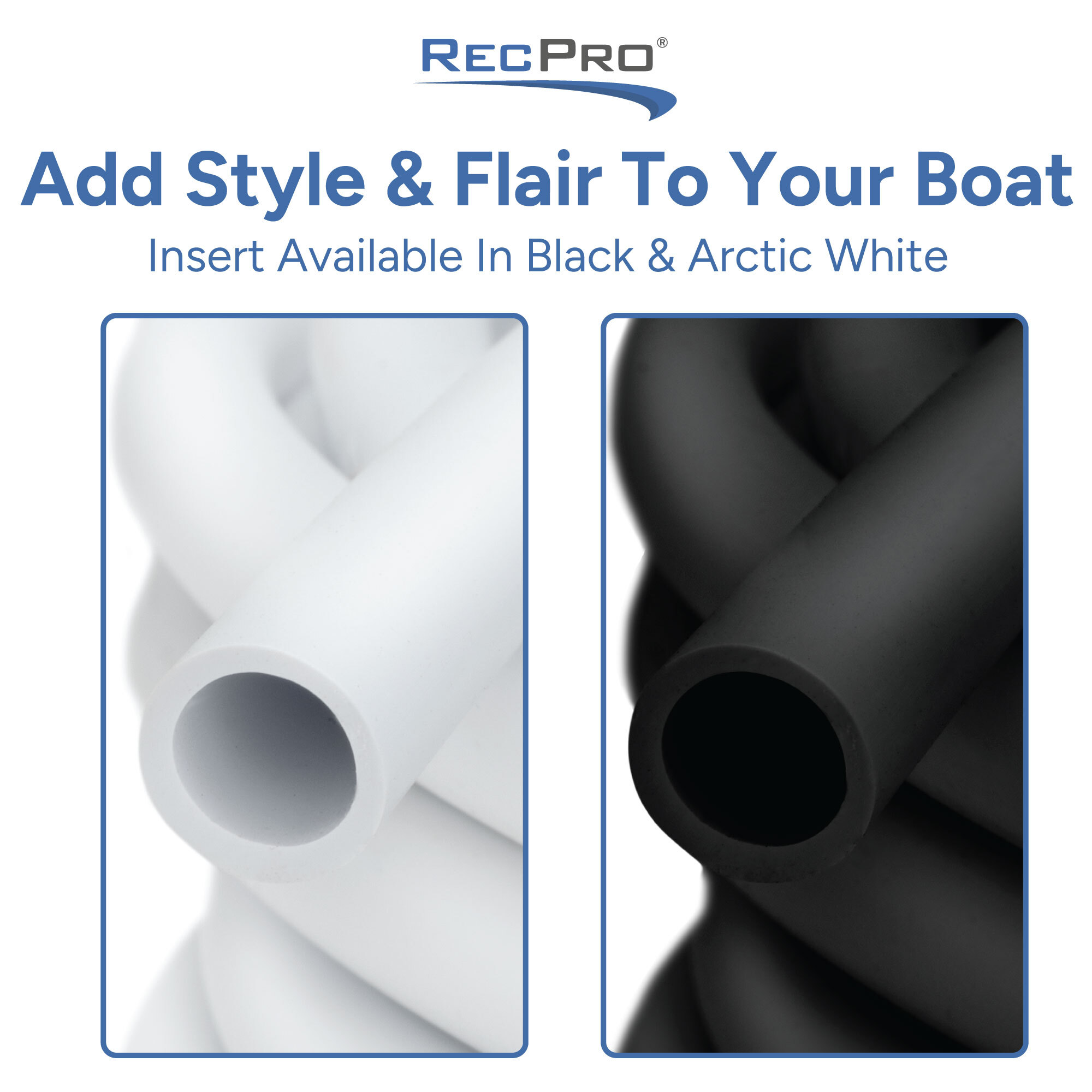 Add Style & Flair to Your Boat. Insert Available In Black & Artic White