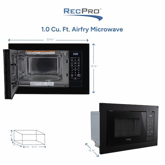 1.1 cu. ft. Airfry Microwave Measurements 