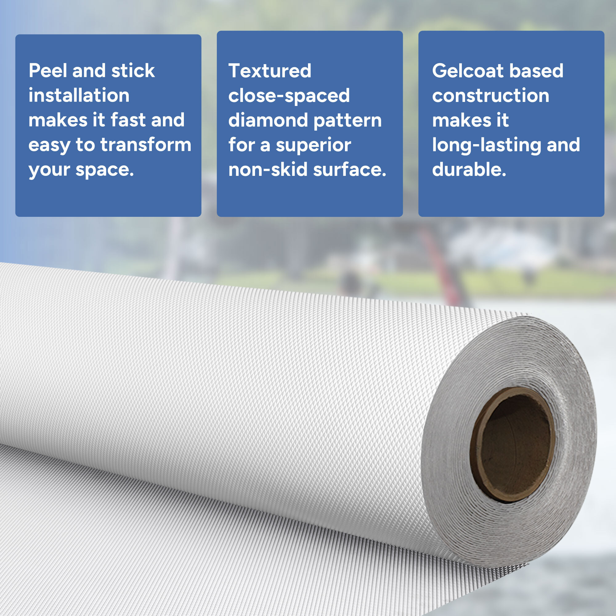 Peel and Stick, Textured Pattern, Gelcoat Base