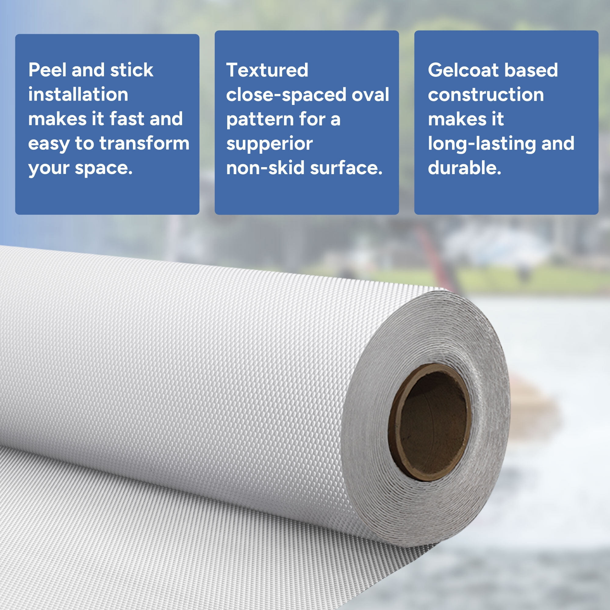 Peel and Stick, Textured Pattern, Gelcoat Base