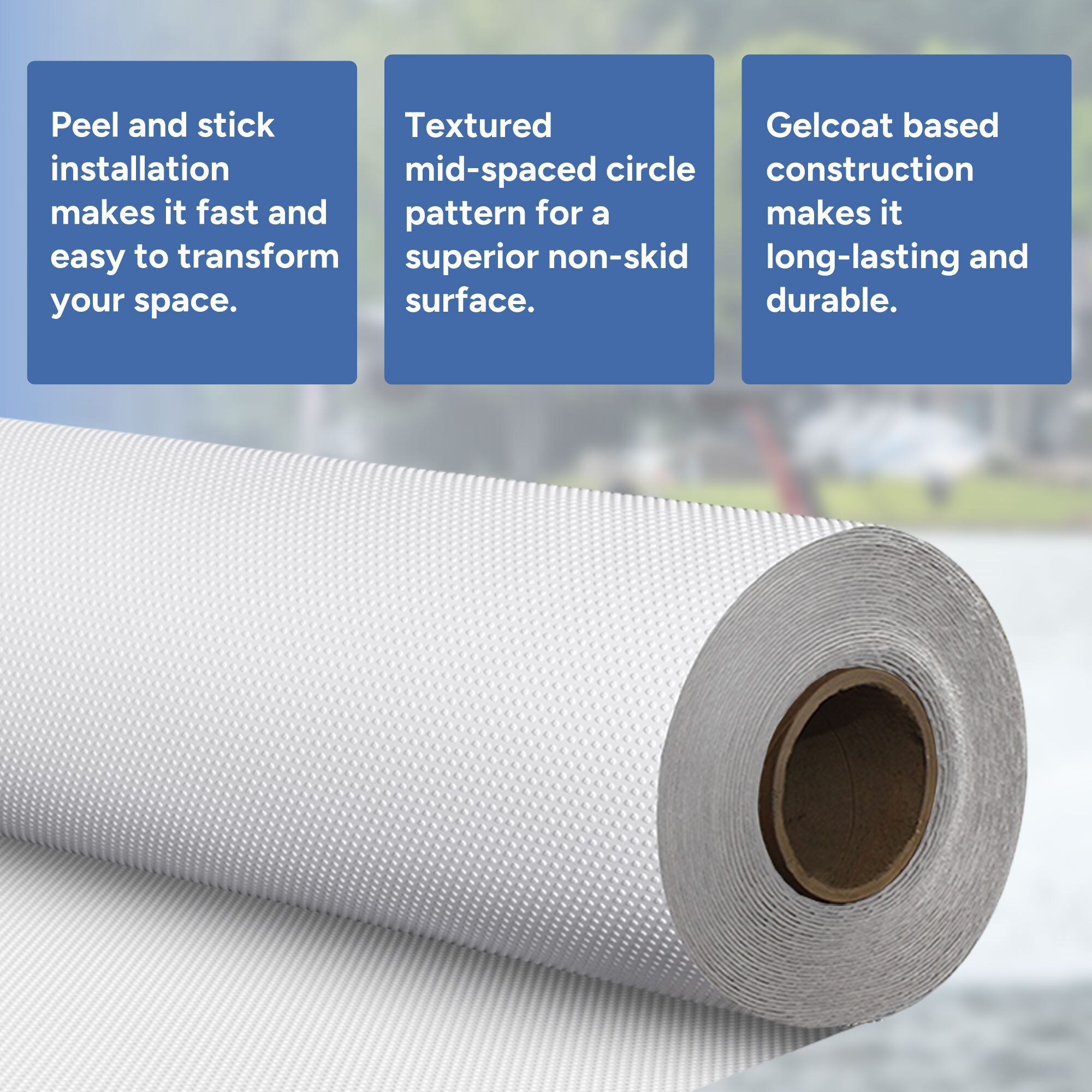 Peel and Stick, Textured Pattern, Gelcoat Base