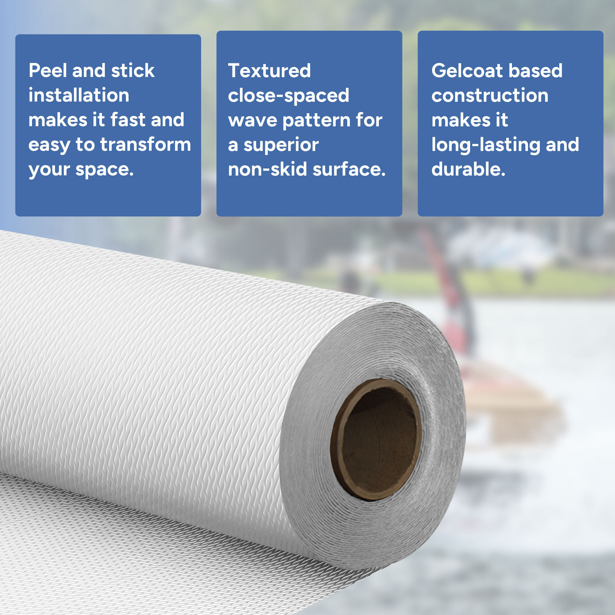 Peel and Stick, Textured Pattern, Gelcoat Base