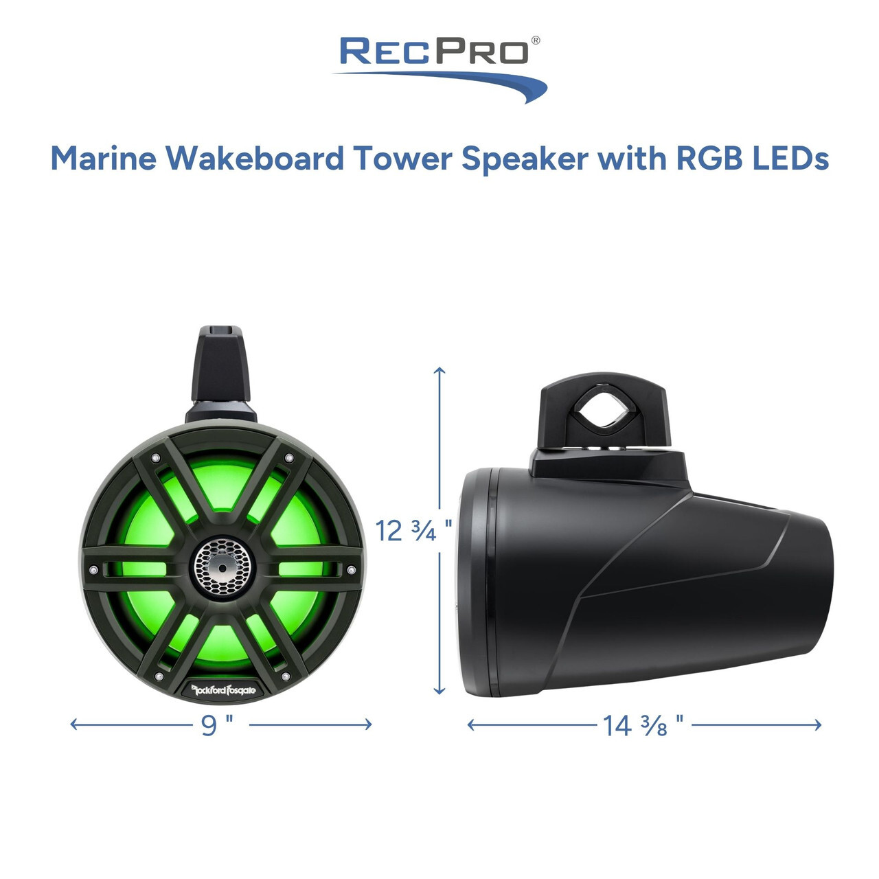 Marine Wakeboard Tower Speaker with RGB LEDs Measurements Marine Wakeboard Tower Speaker with RGB LEDs Measurements