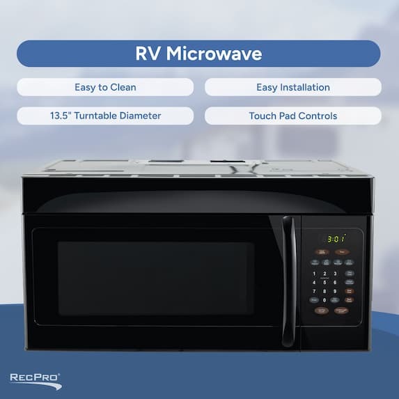easy to clean, easy installation, touch pad controls,  13.5" turntable