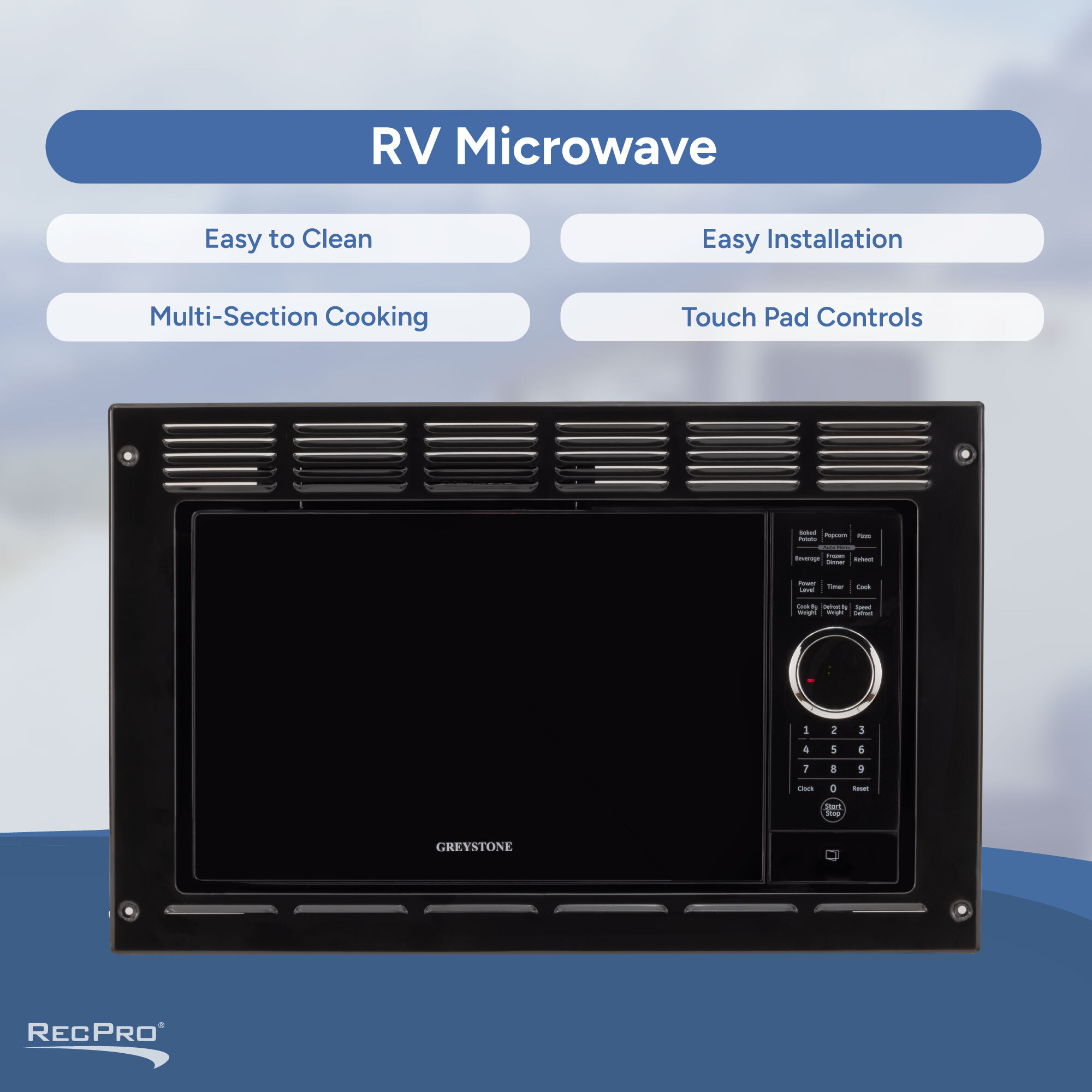 Easy to Clean, Easy Installation, Multi-Section Cooking, Touch Pad Controls 