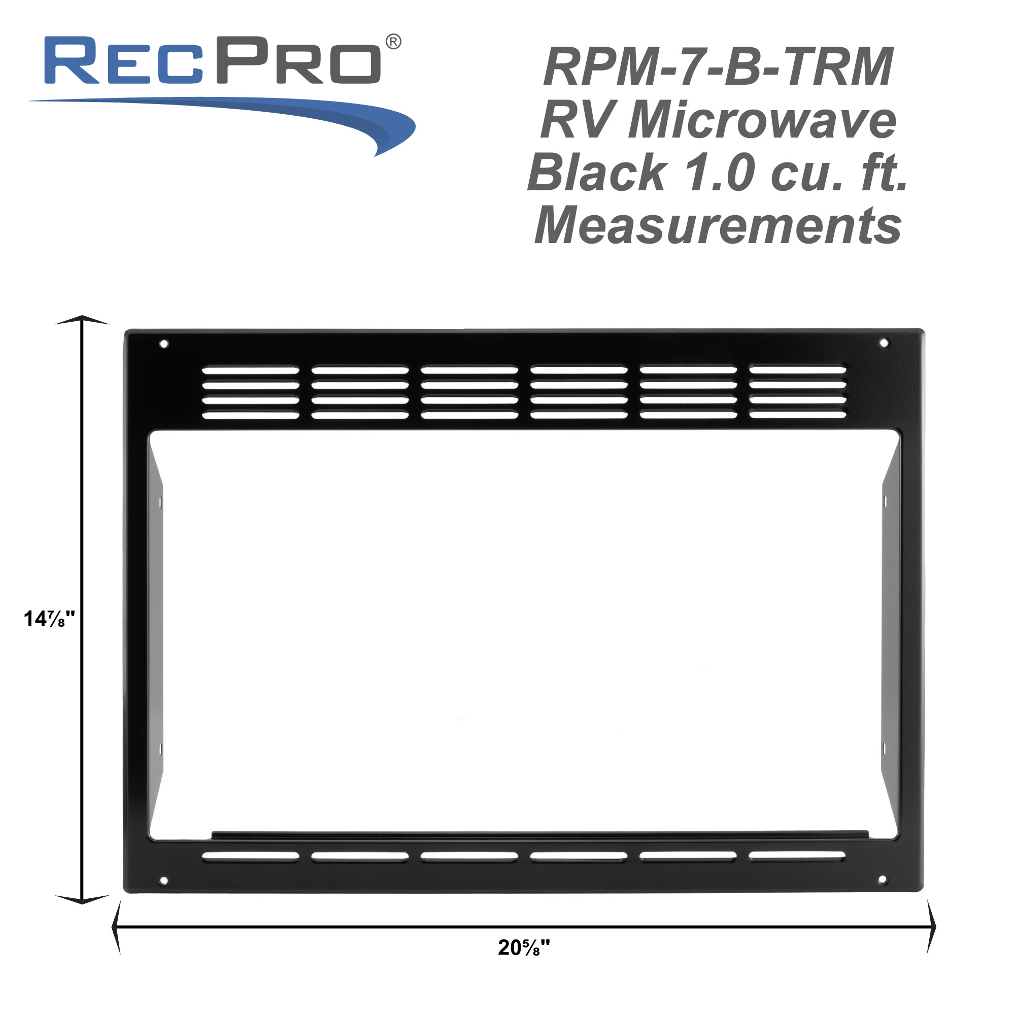 Black microwave trim kit measurements. Black microwave trim kit measurements.