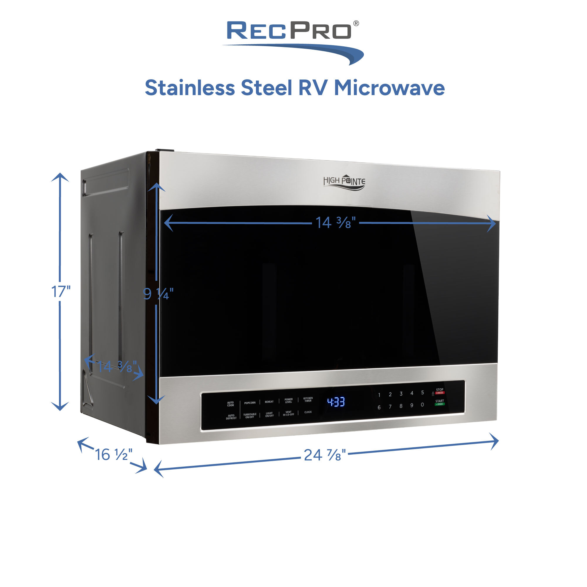 Stainless Steel RV Microwave Measurements 