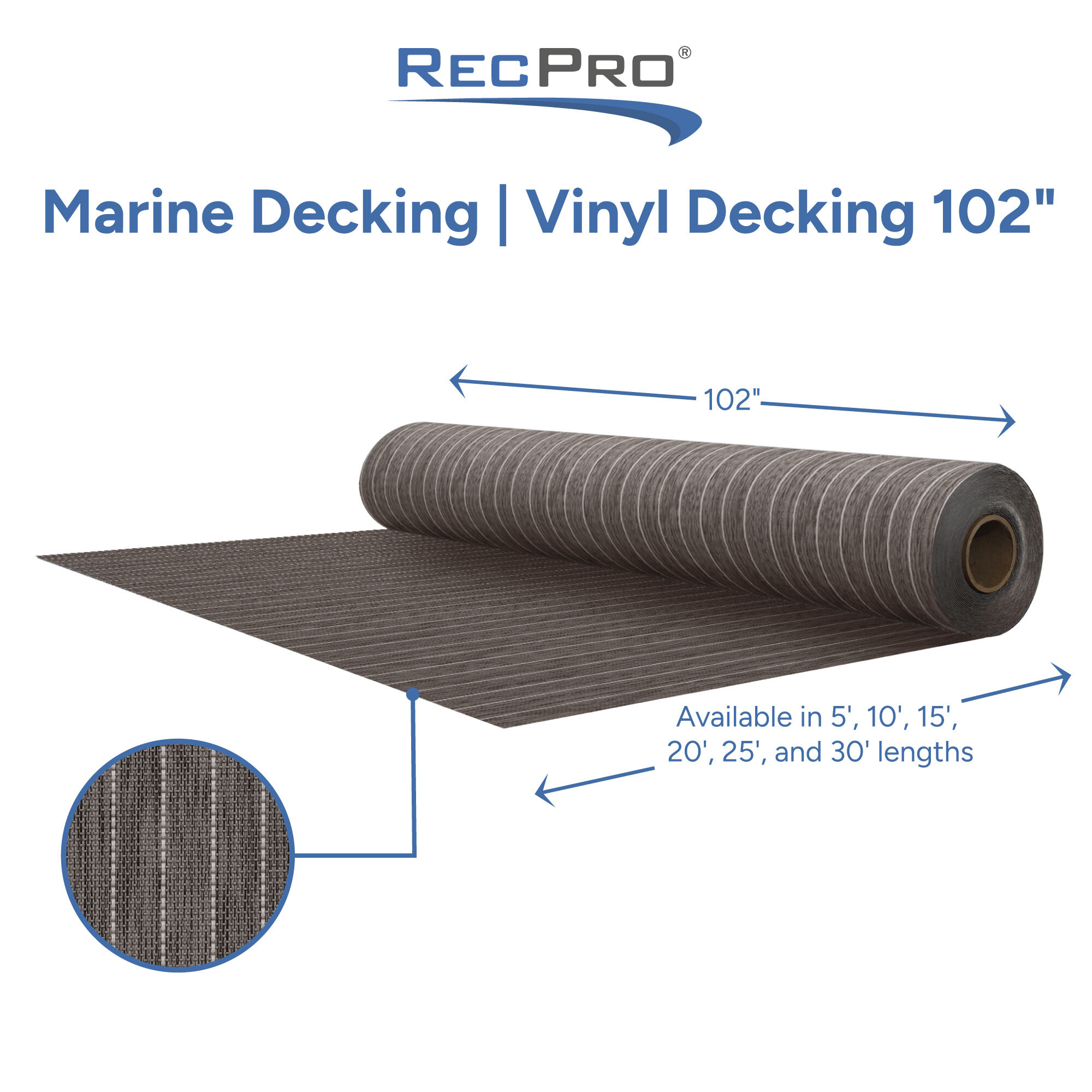 Marine Decking Vinyl Decking 102" Measurements