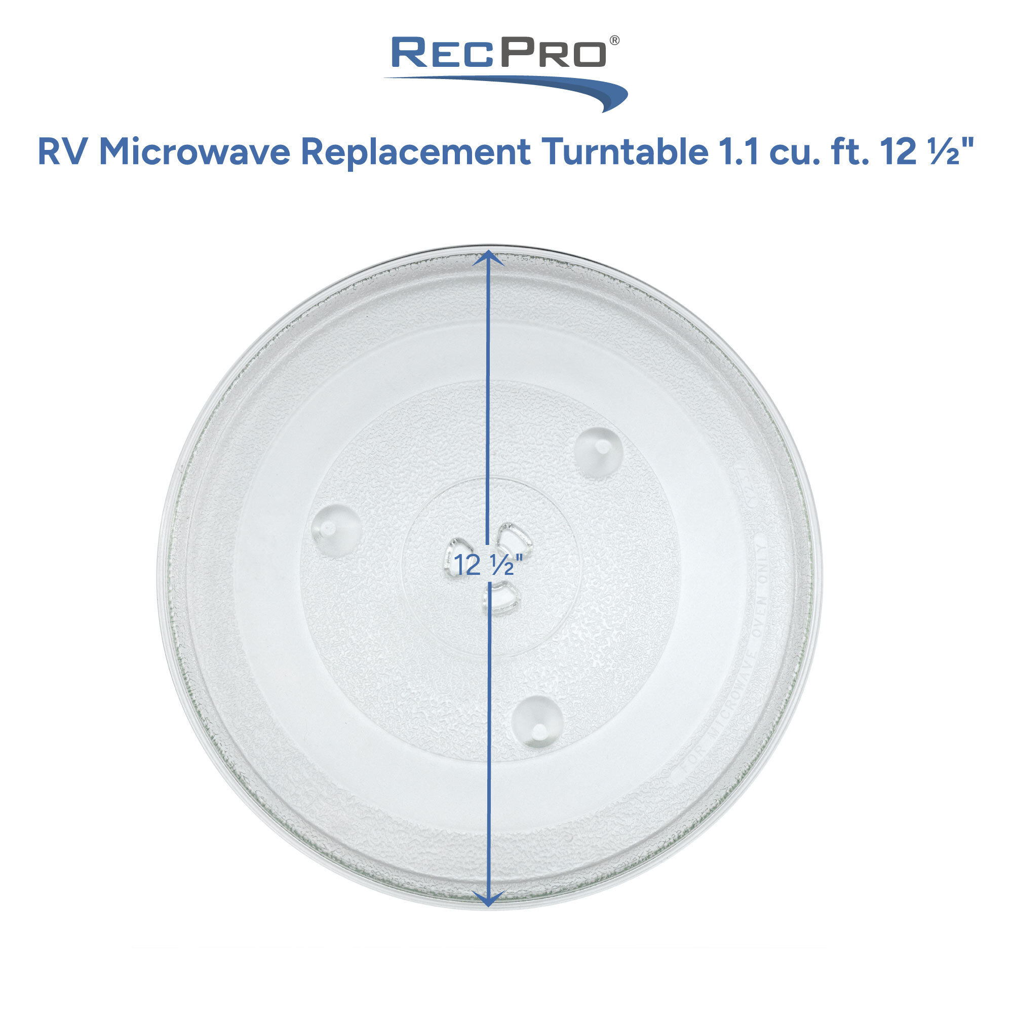 RV Microwave Replacement Turntable 1.1 cu. ft. 12 1/2