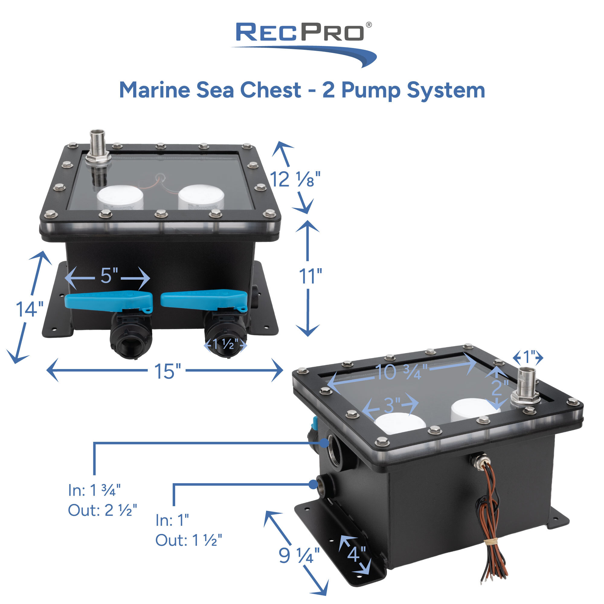Marine Sea Chest - 2 Pump System Measurements 