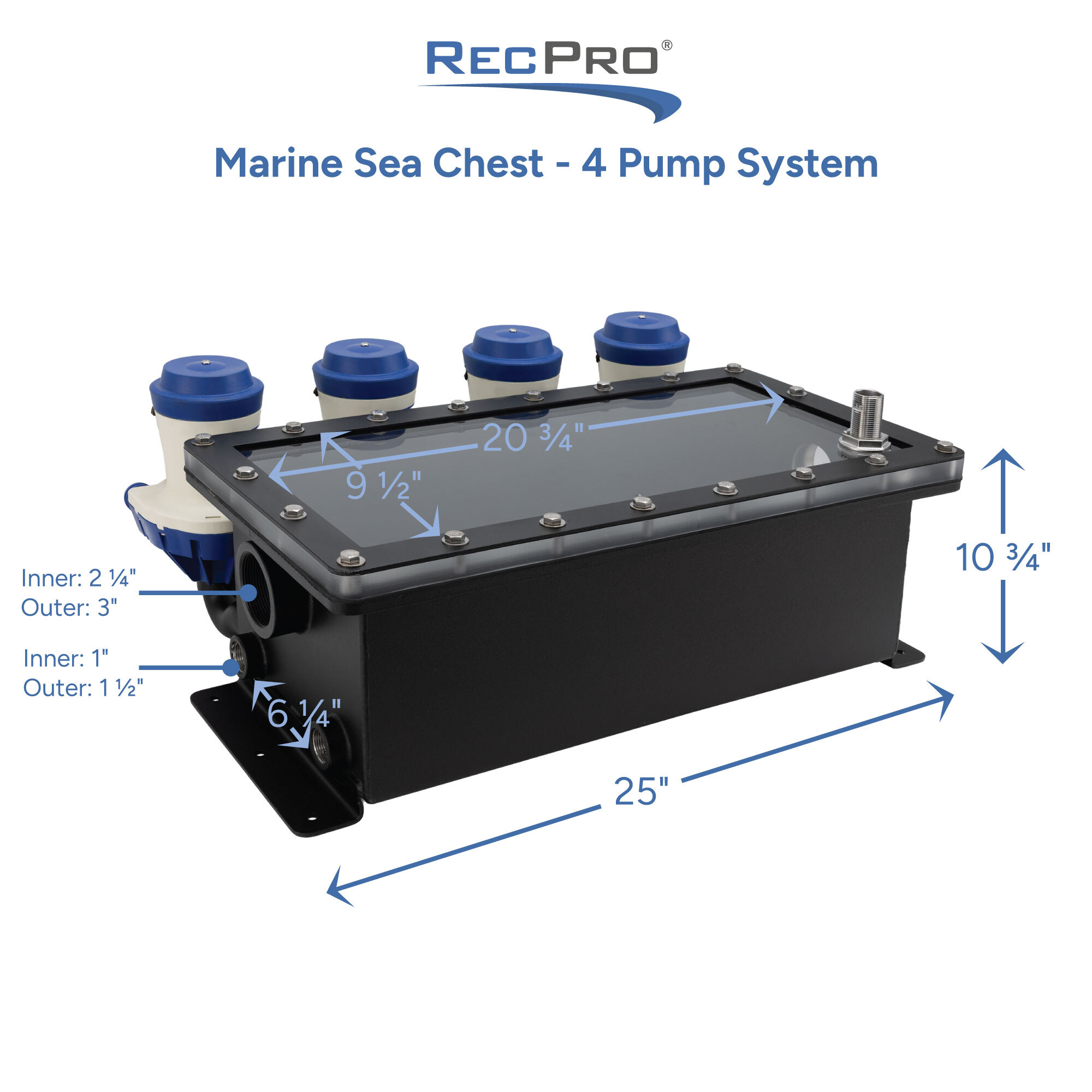 Marine Sea Chest 4 Pump System Measurements 