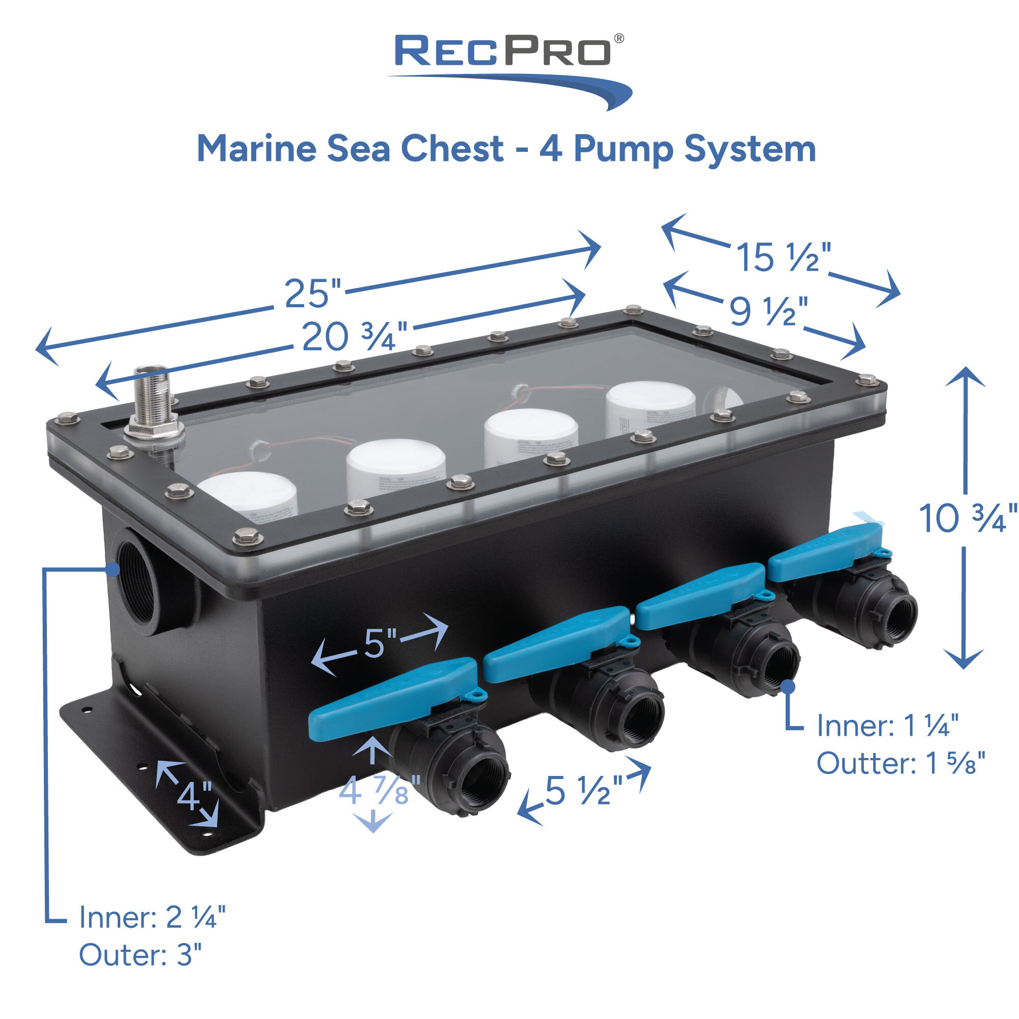 Marine Sea Chest 4 Pump System Measurements 