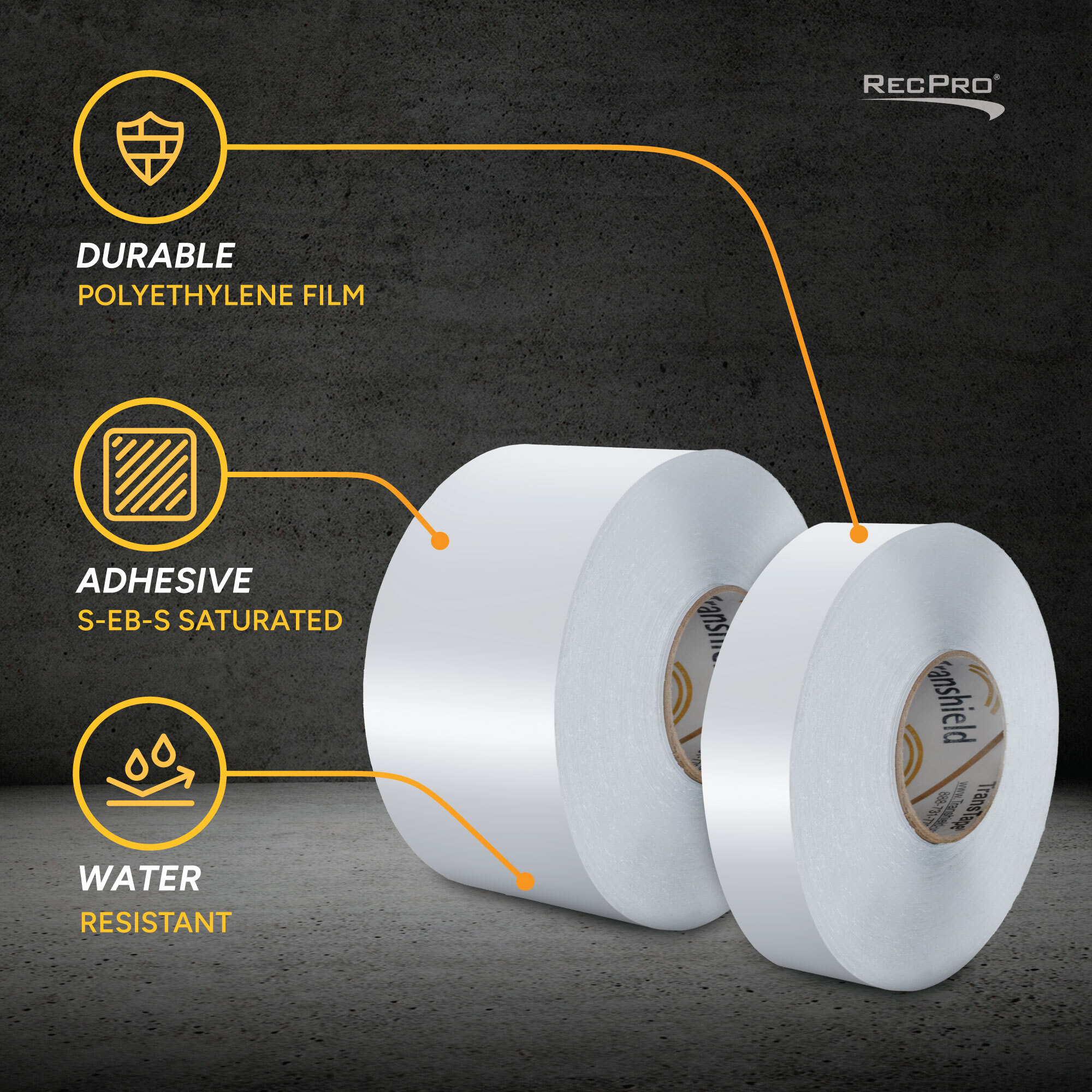 Durable, Adhesive, Water Resistant Durable, Adhesive, Water Resistant