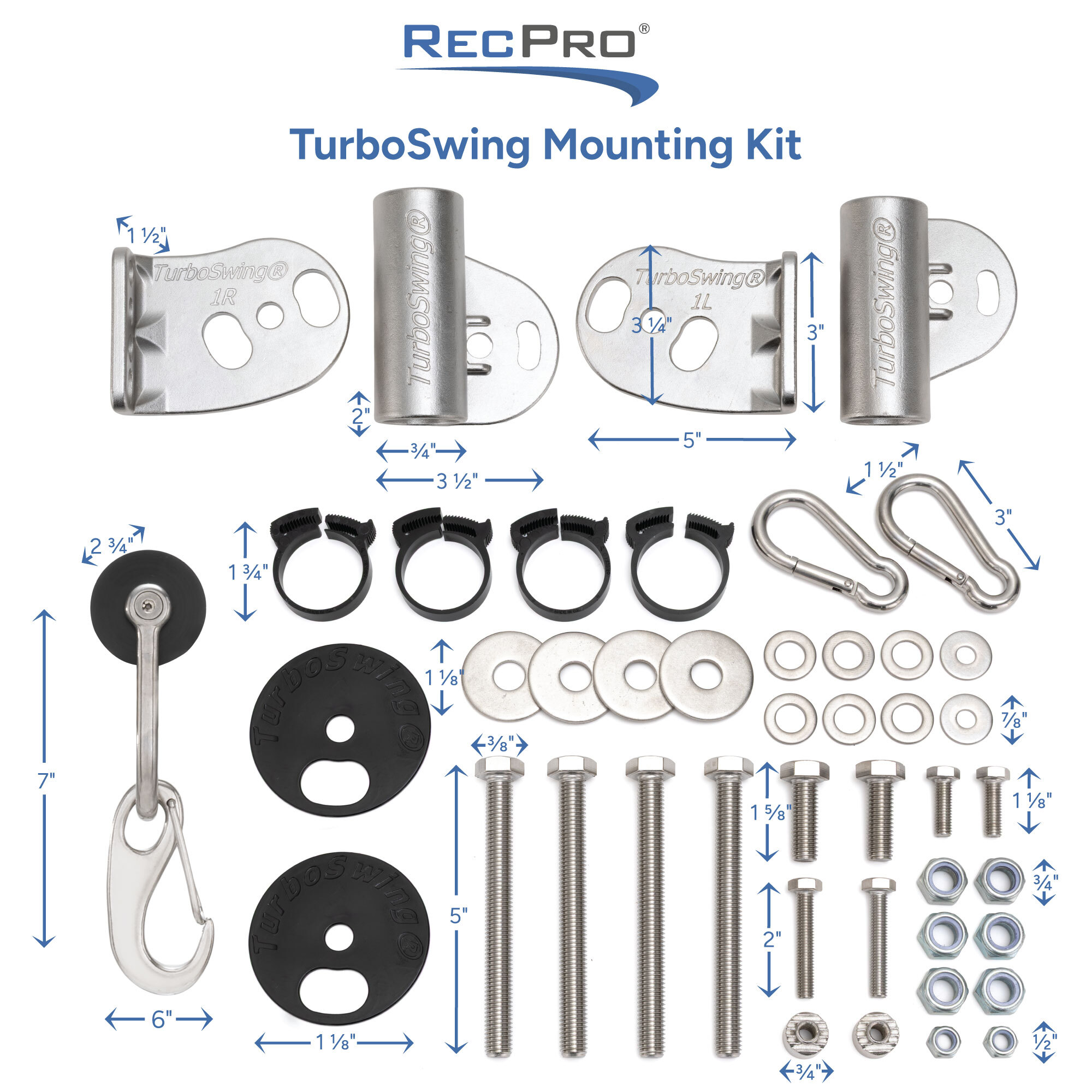 Tuboswing Mounting Kit Measurements 