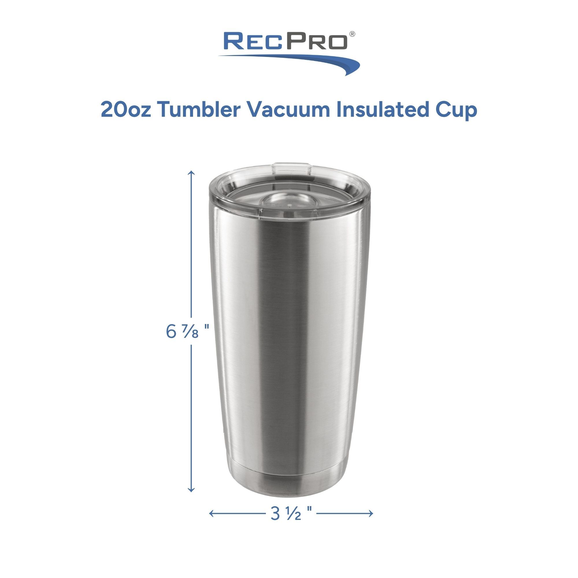 20oz Tumbler Vacuum Insulated Cup Measurements 