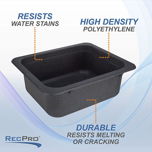 Resists water stains. High density polyethylene. Durable resists melting or cracking. Resists water stains. High density polyethylene. Durable resists melting or cracking.