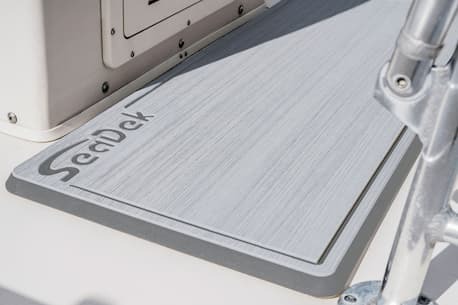 helm pad being used on boat helm
