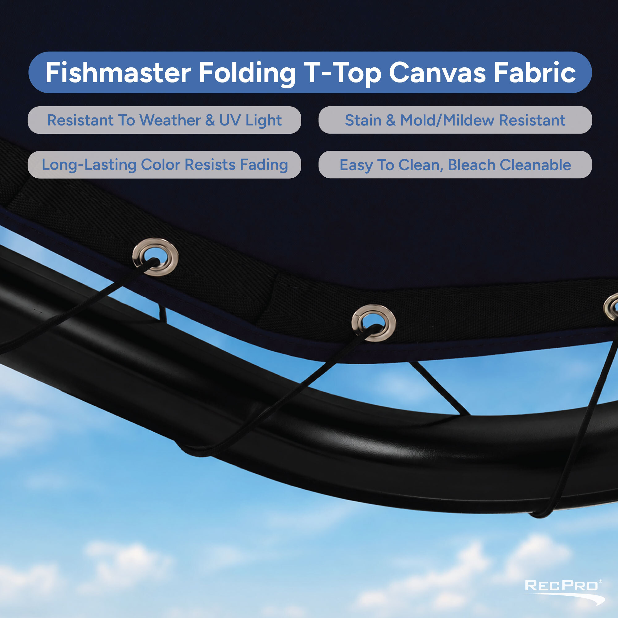 Fishmaster Folding T-Top Canvas Fabric Fishmaster Folding T-Top Canvas Fabric