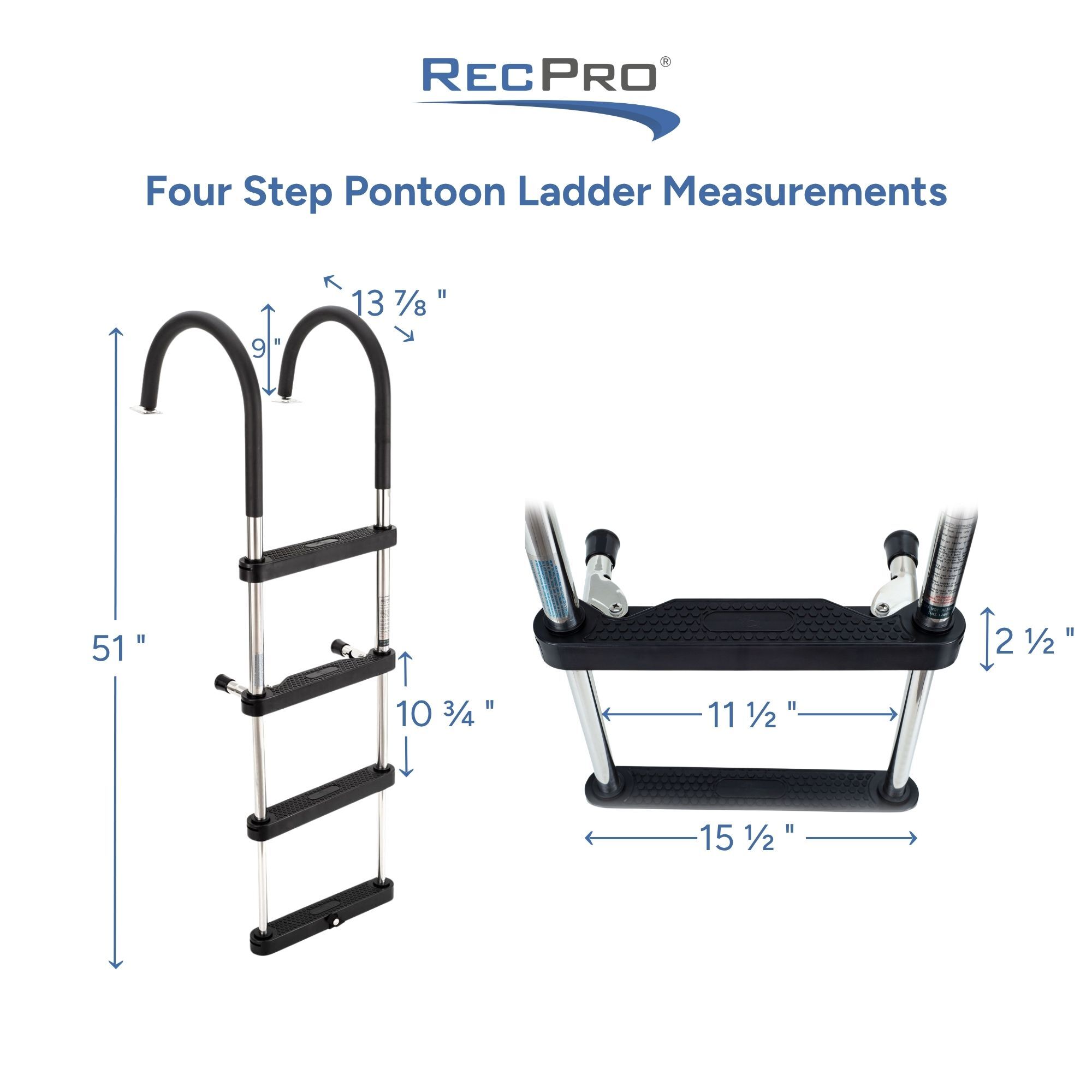 Four Step Pontoon Ladder Measurements Four Step Pontoon Ladder Measurements