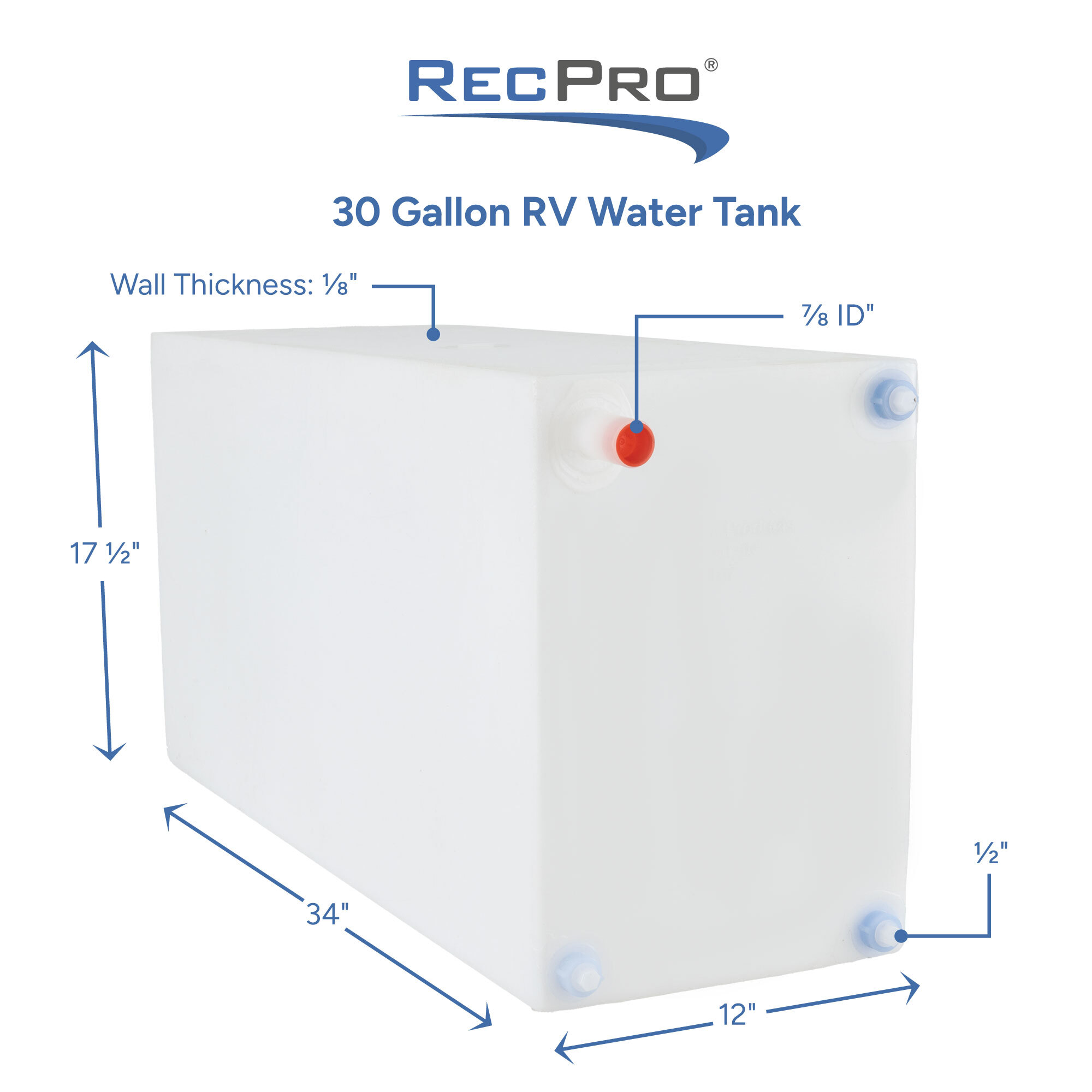 30 Gallon RV Water Tank Measurements