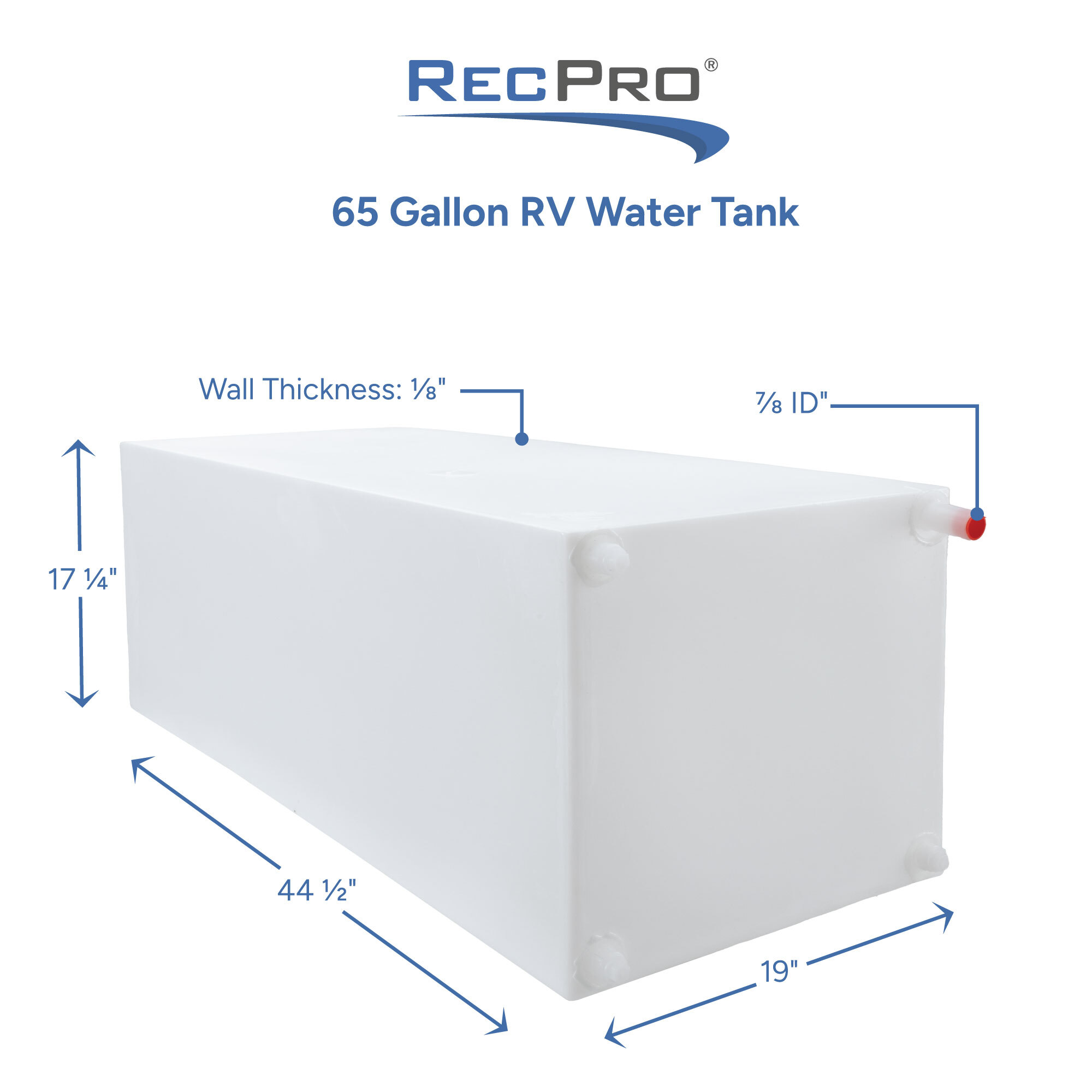 65 Gallon RV Water Tank Measurements 