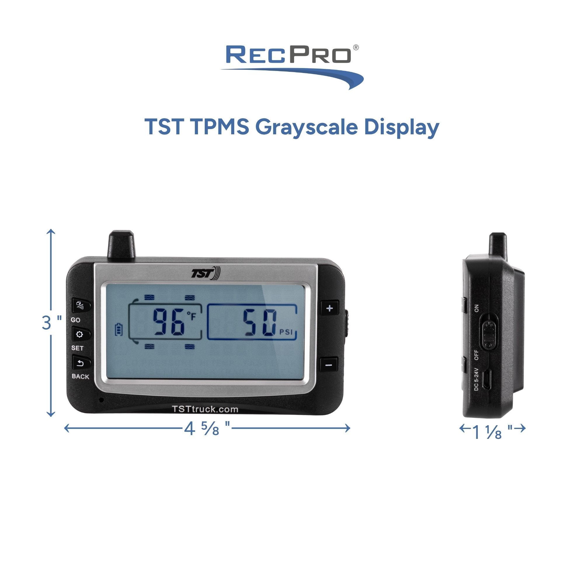 TST TPMS Grayscale Display Measurements TST TPMS Grayscale Display Measurements