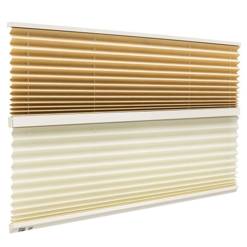 RV Blinds Day & Night Pleated Shades Cotton/Tan Stitchbond - RecPro